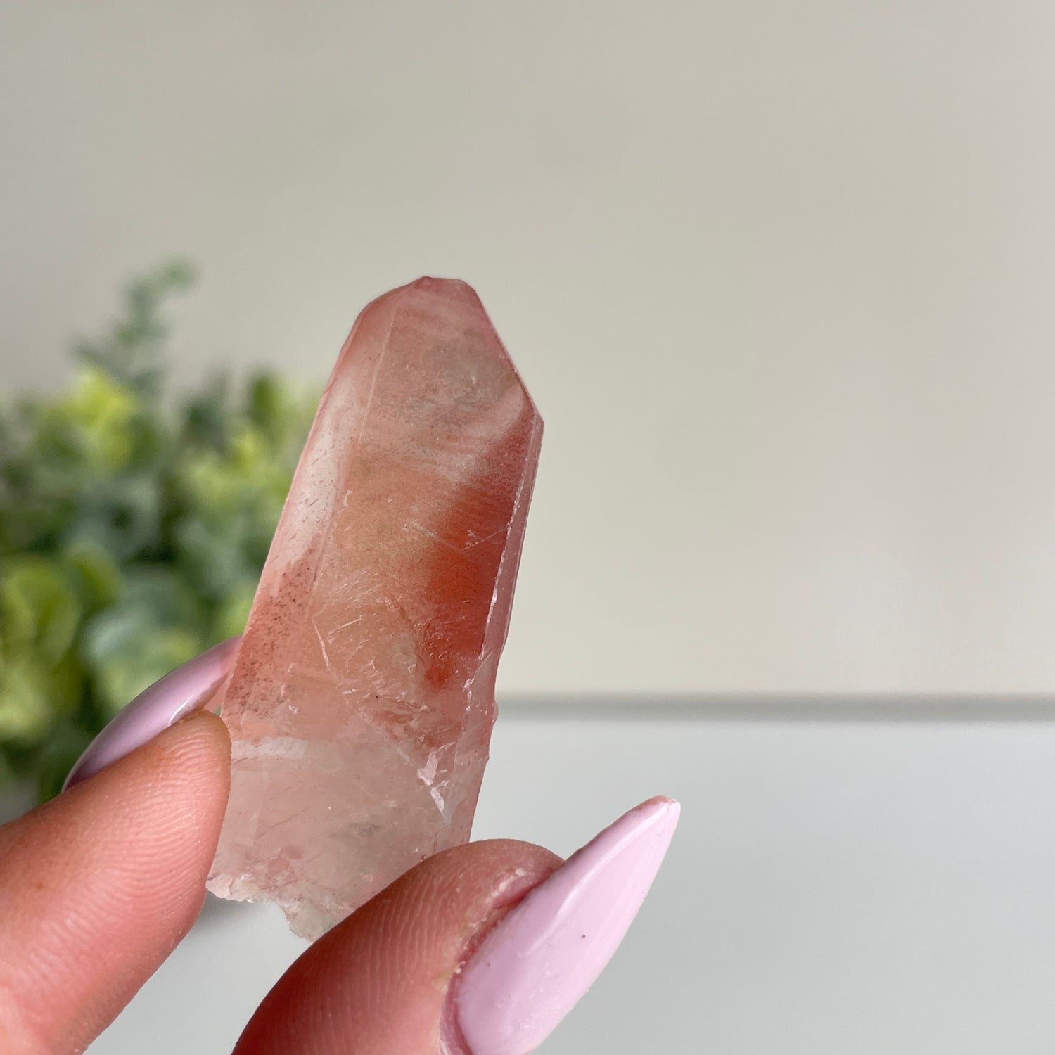 Pink Lemurian Quartz Point 16g