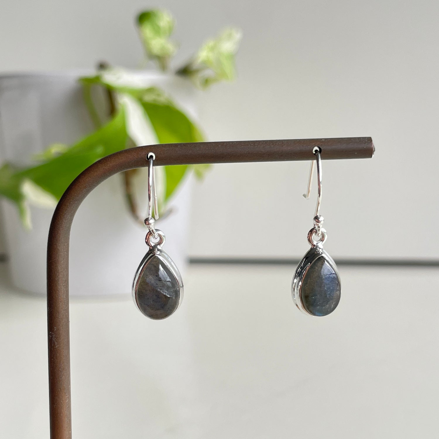 Labradorite Teardrop Earrings