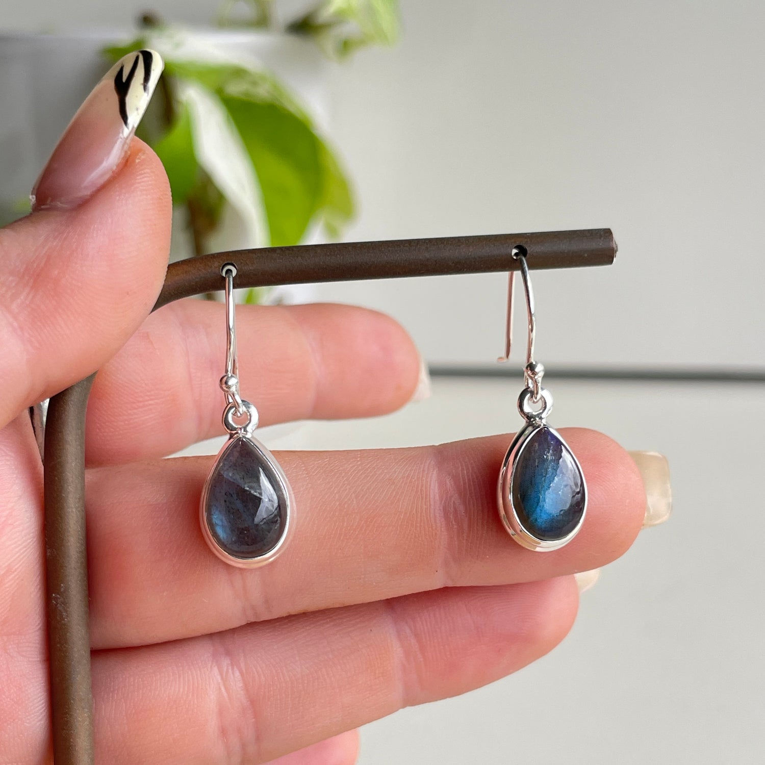Labradorite Teardrop Earrings