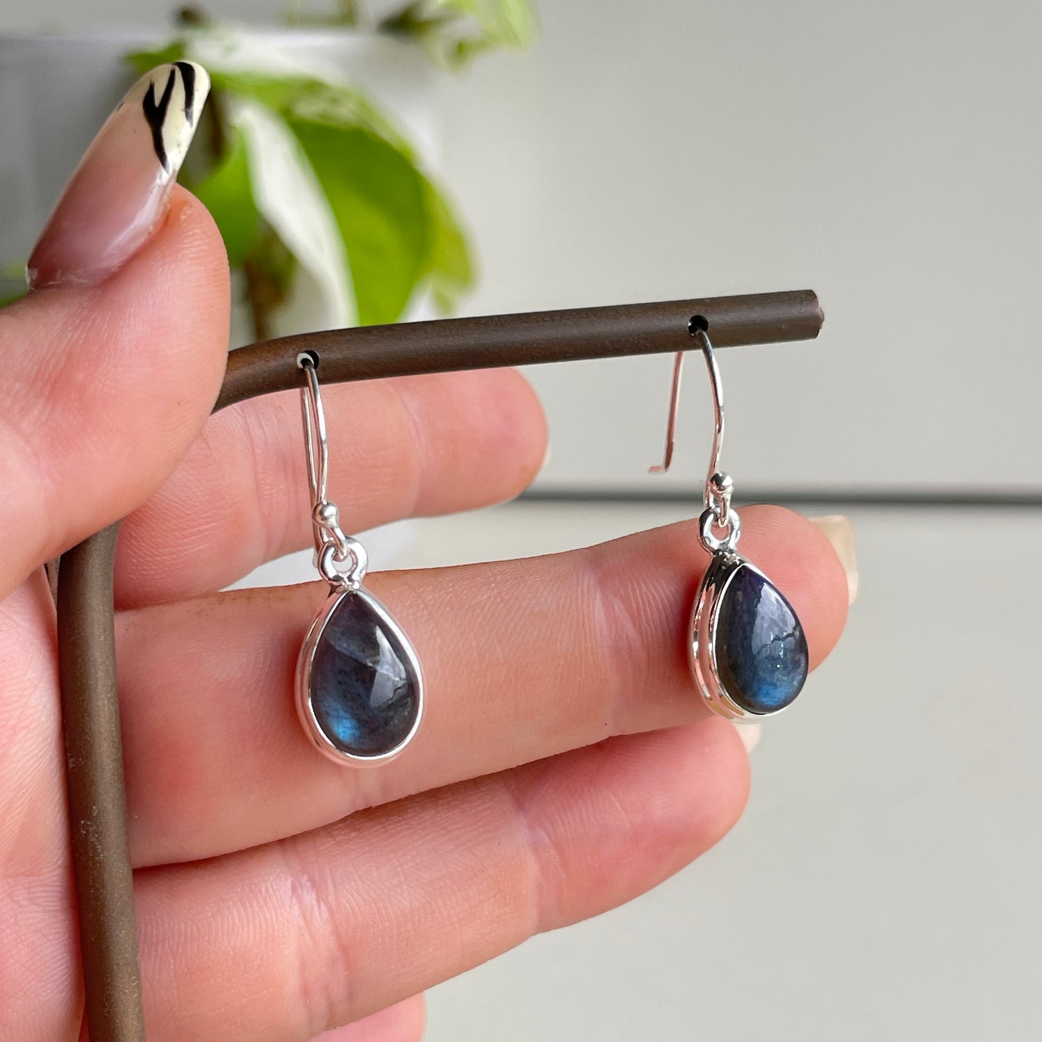 Labradorite Teardrop Earrings