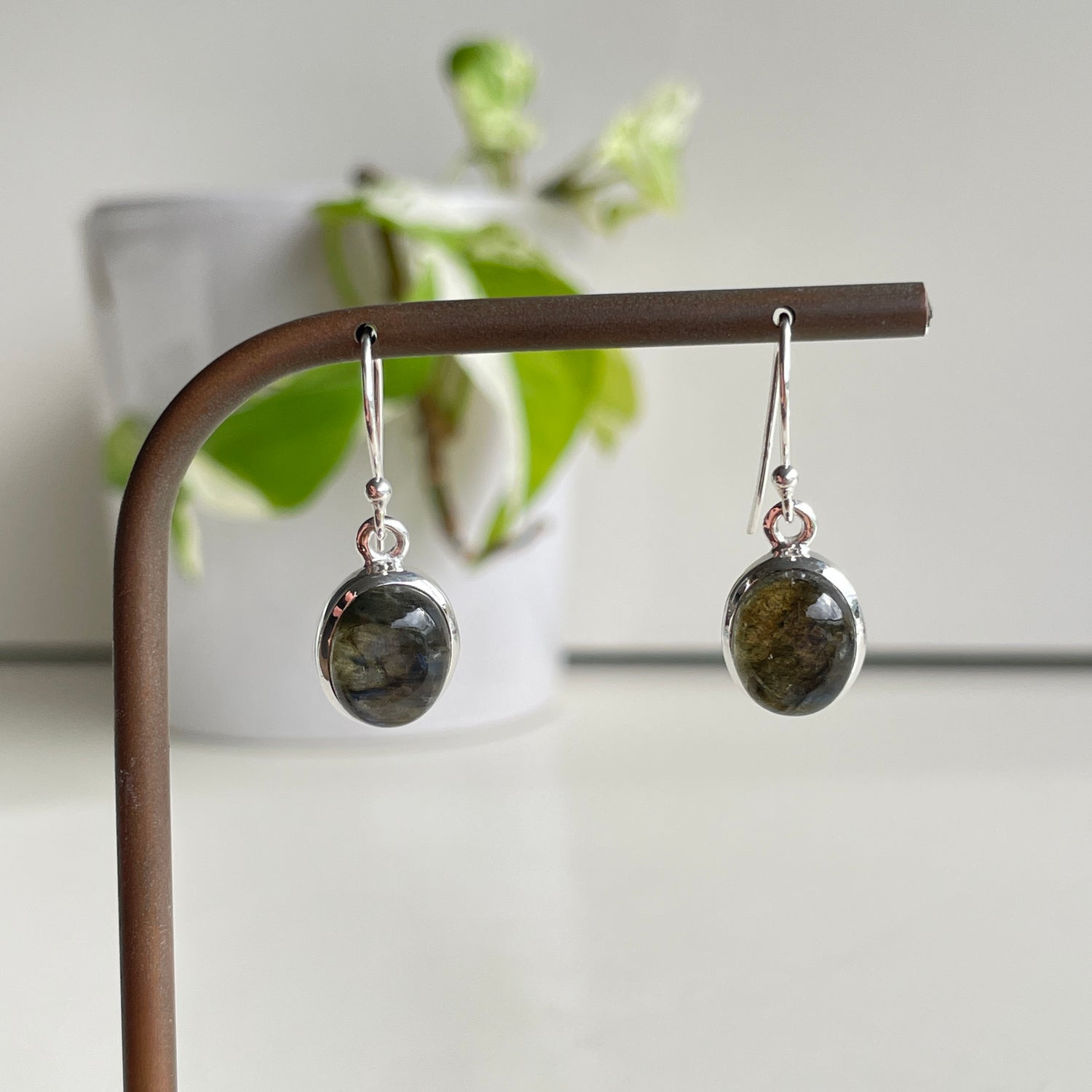 Labradorite Oval Earrings