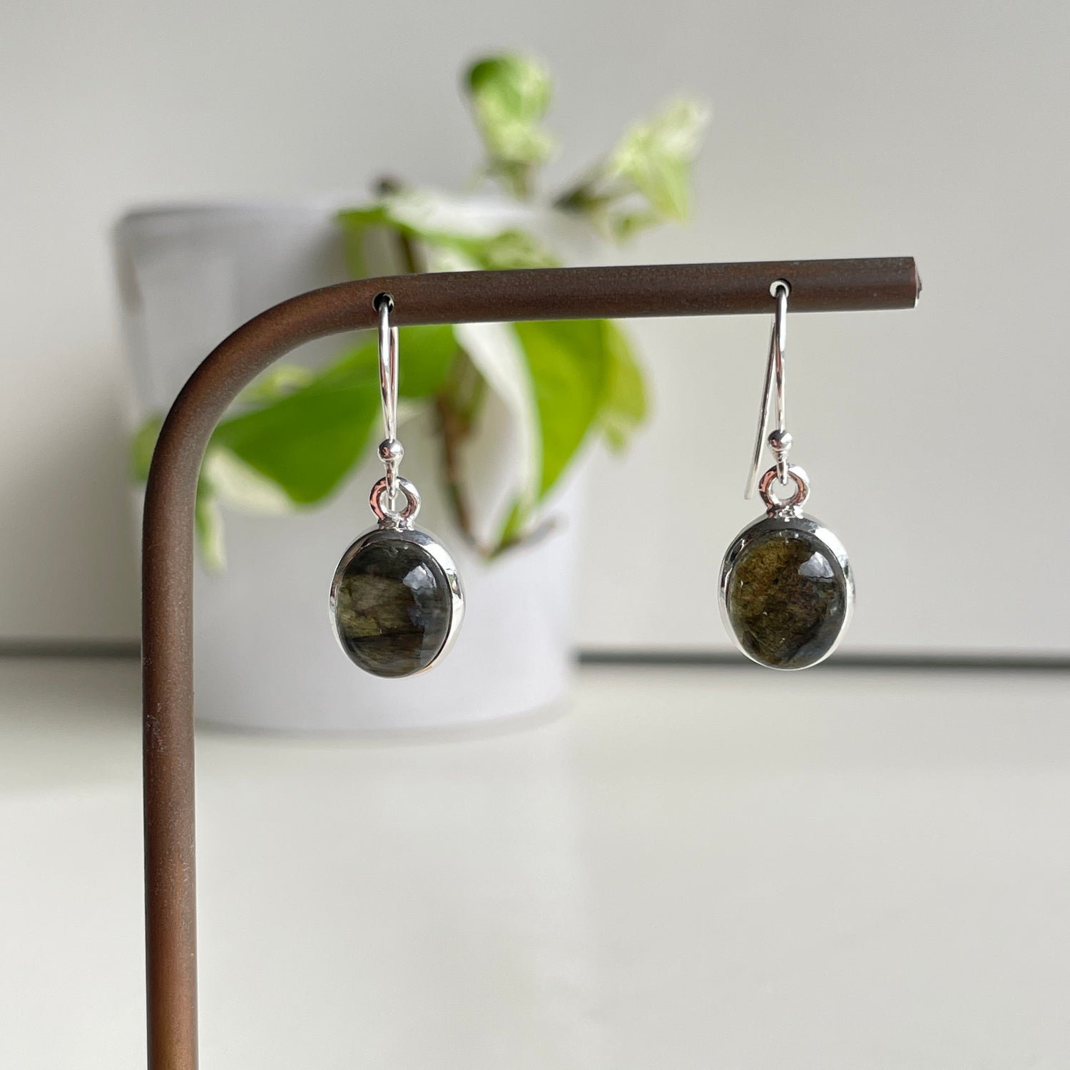 Labradorite Oval Earrings