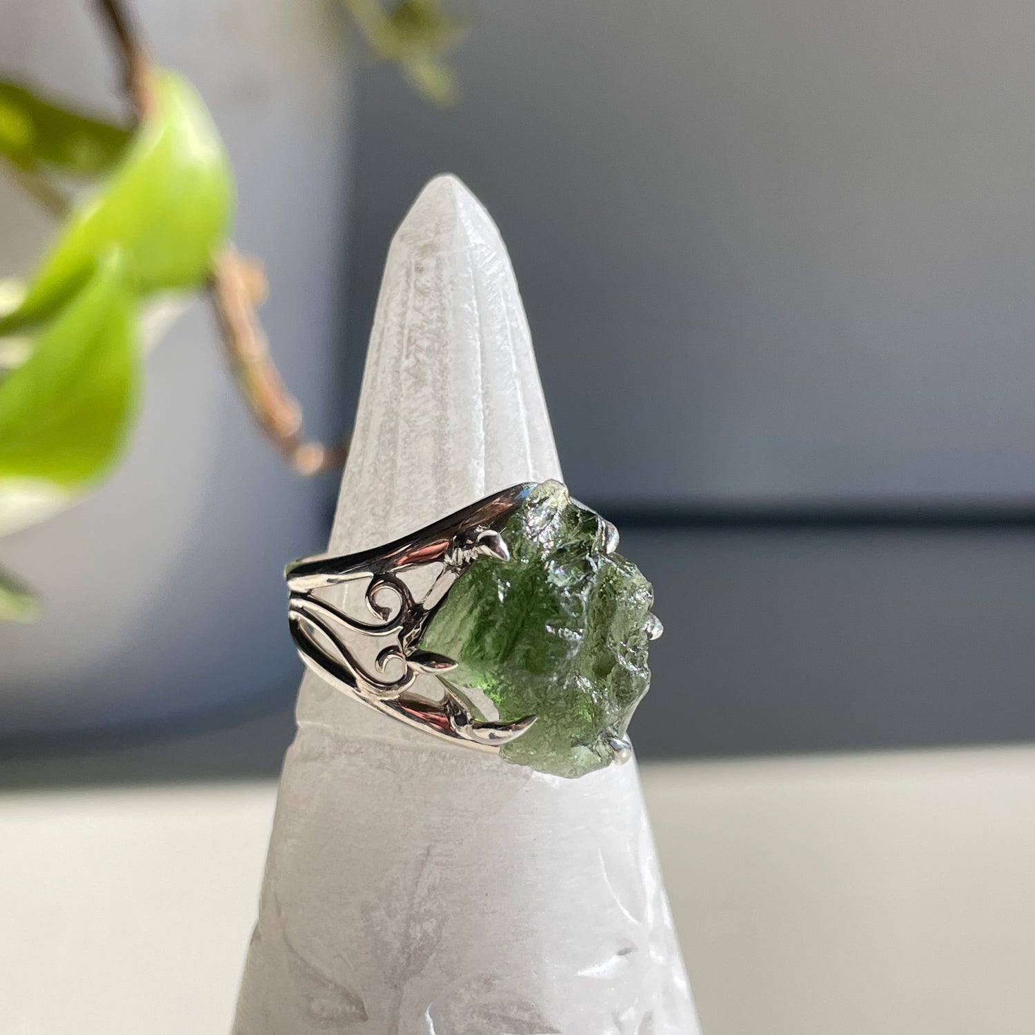 Moldavite Ring Sz8.5