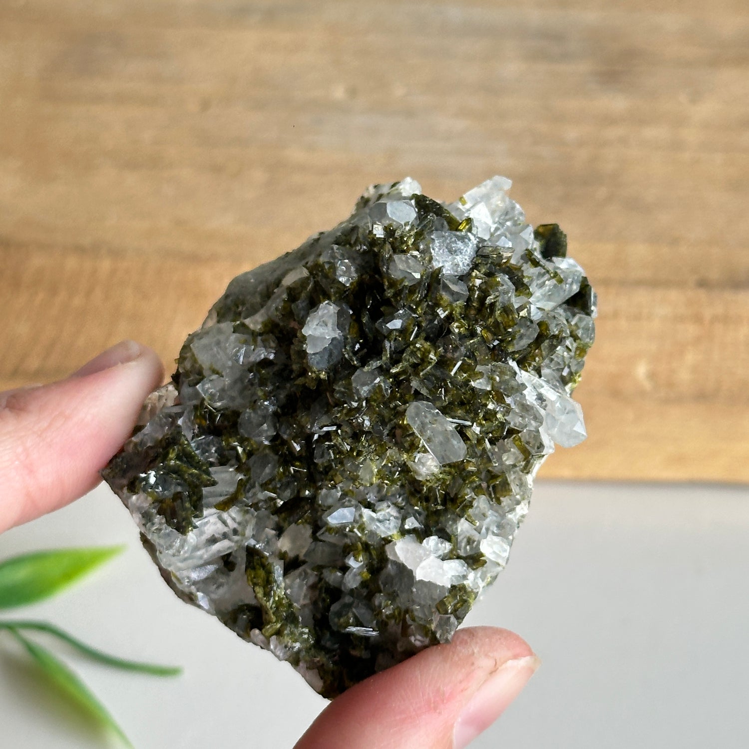 Epidote & Quartz Cluster 78g - High Quality