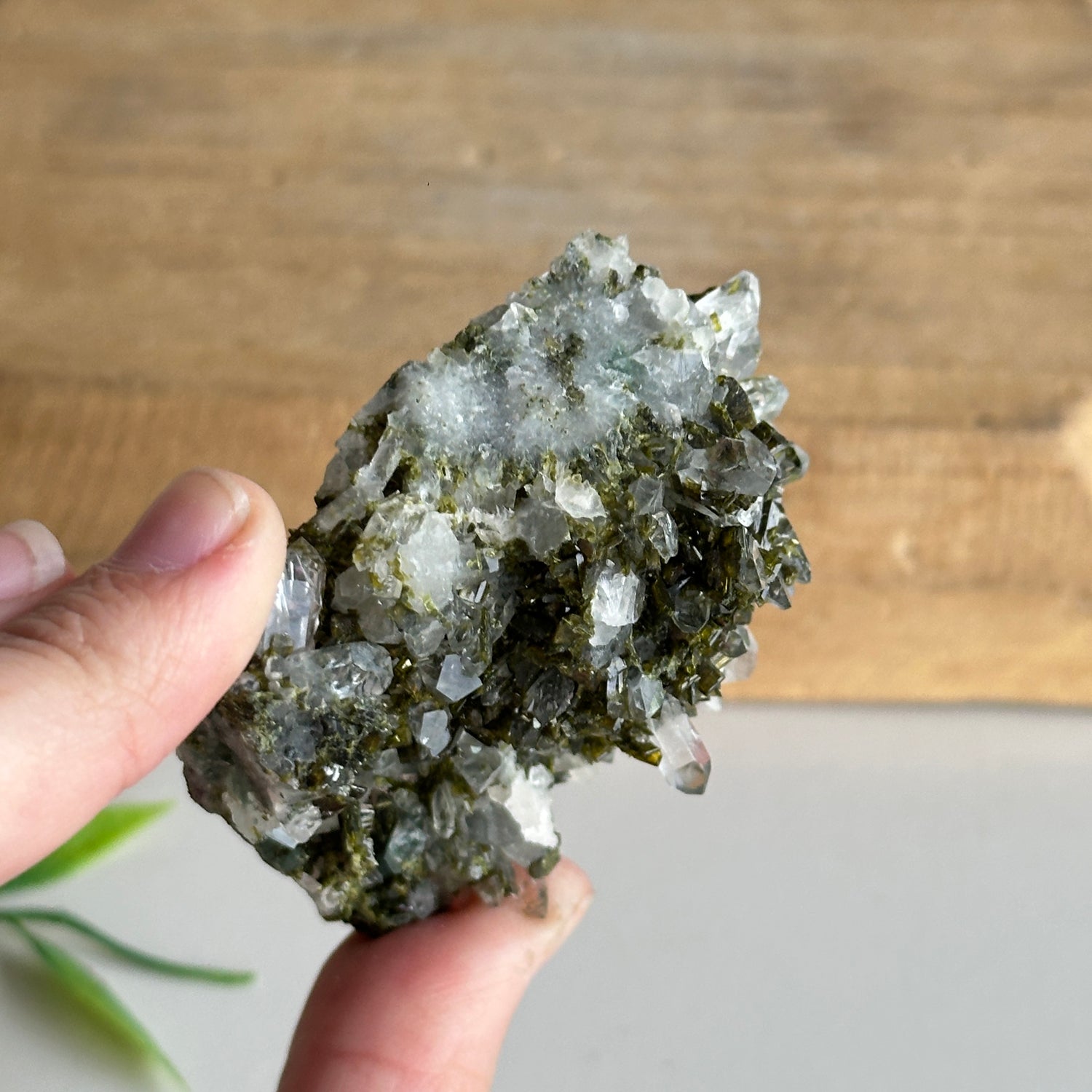 Epidote & Quartz Cluster 78g - High Quality