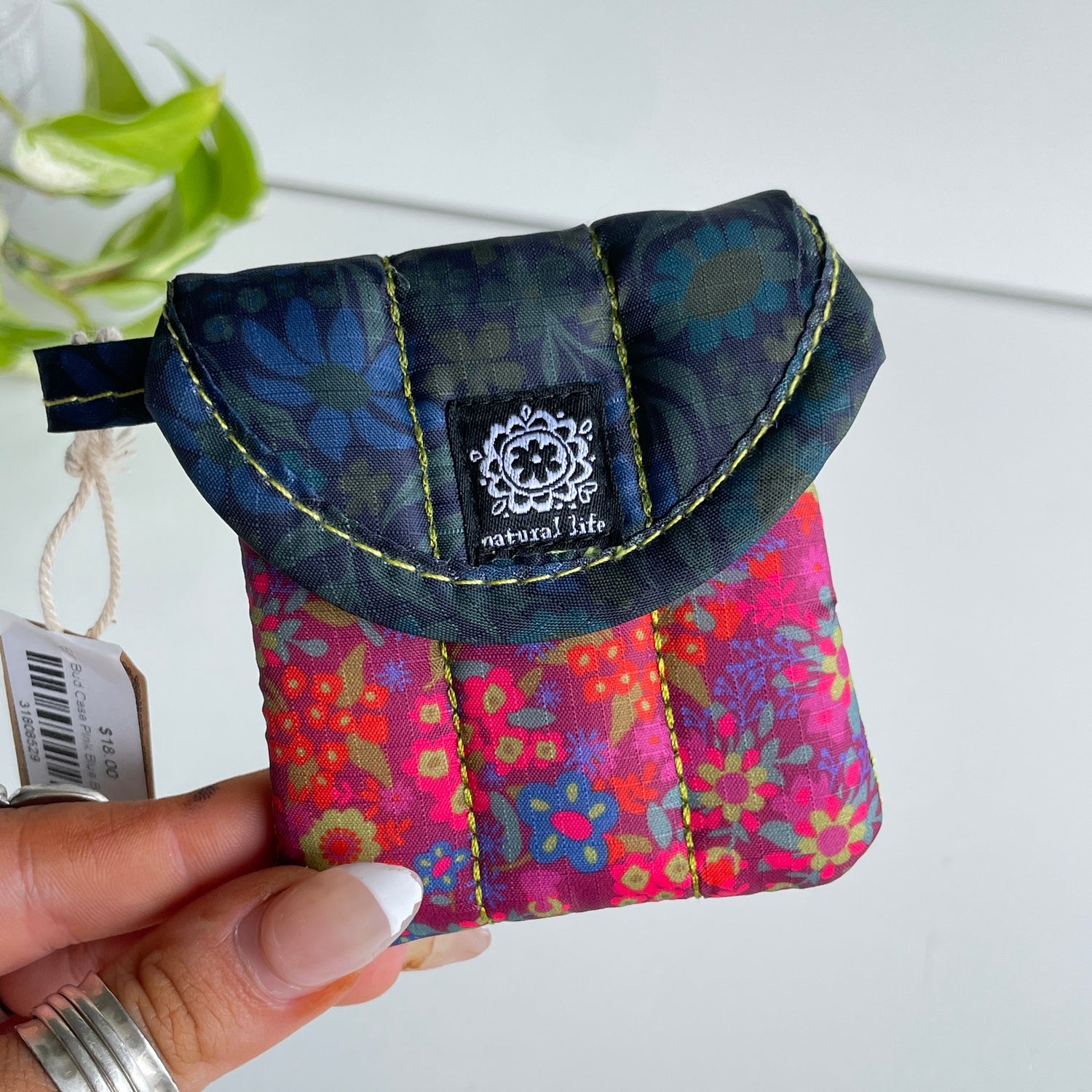 Ear Bud Case Pink Blue BAG000132