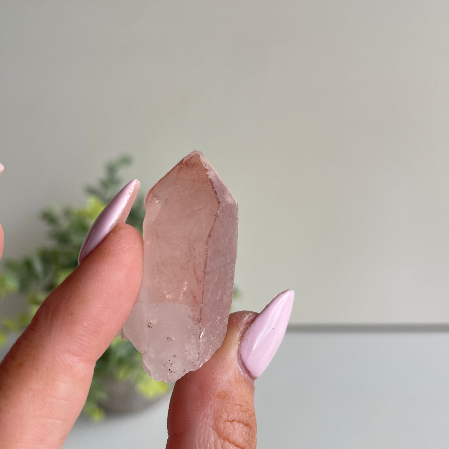 Pink Lemurian Quartz Point 18g