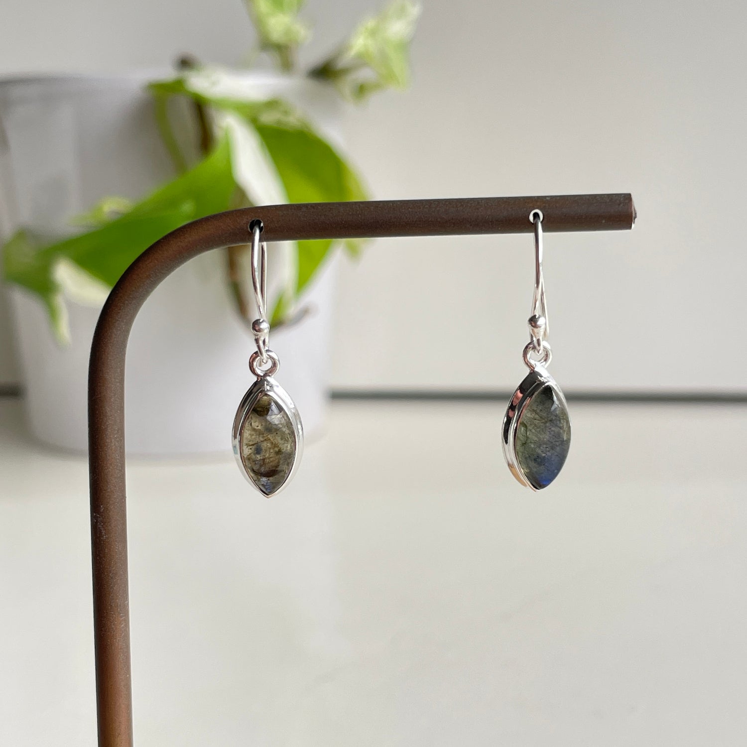 Labradorite Marquise Earrings