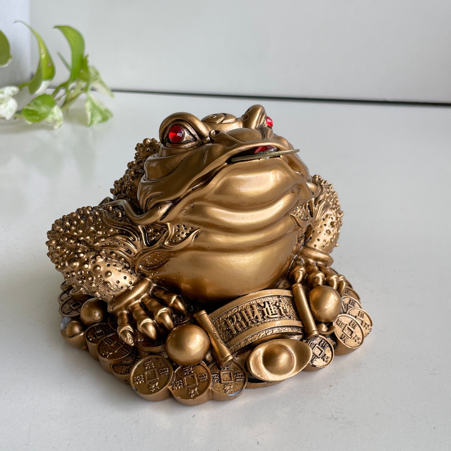 Gold Money Toad Frog 14cm 2243-3