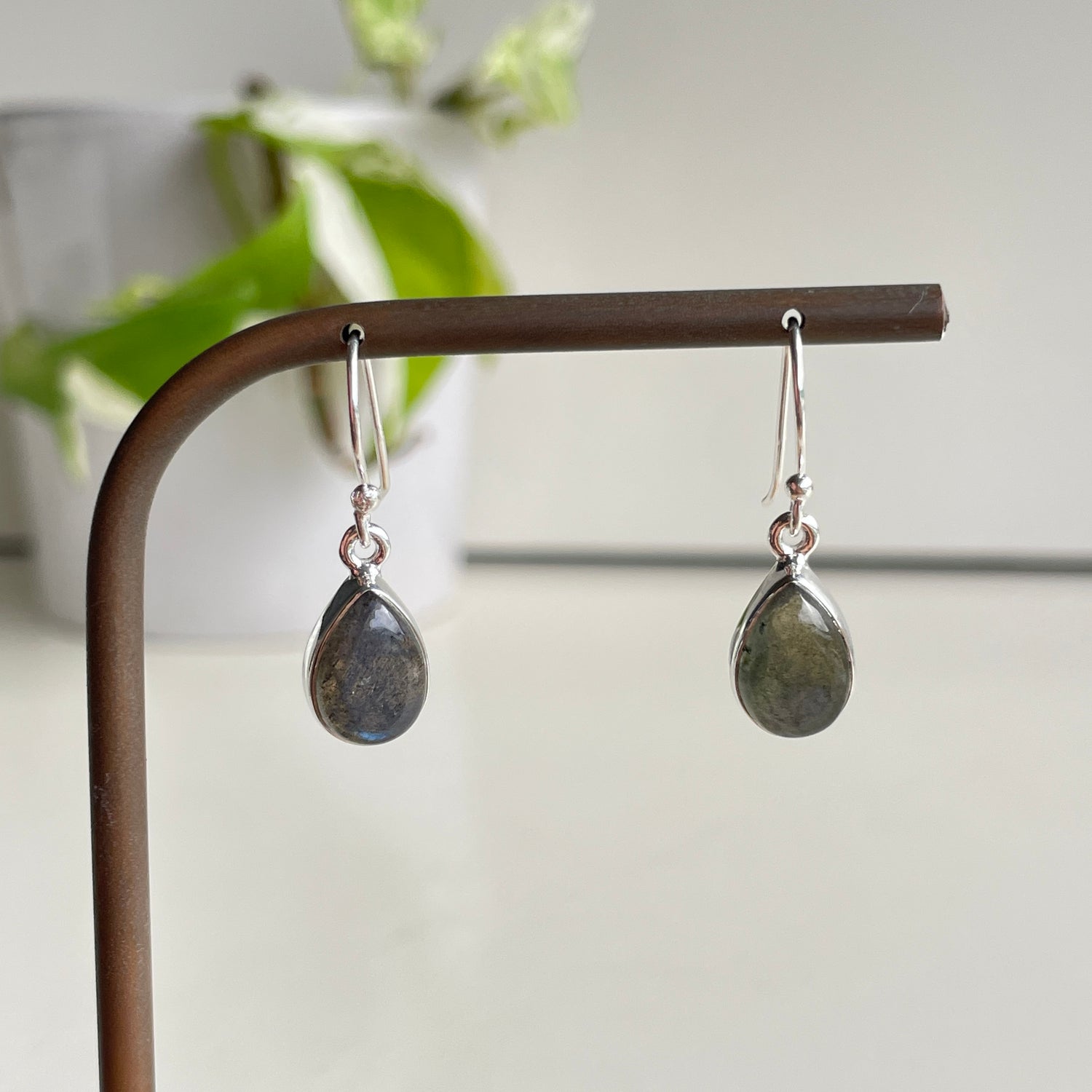 Labradorite Teardrop Earrings
