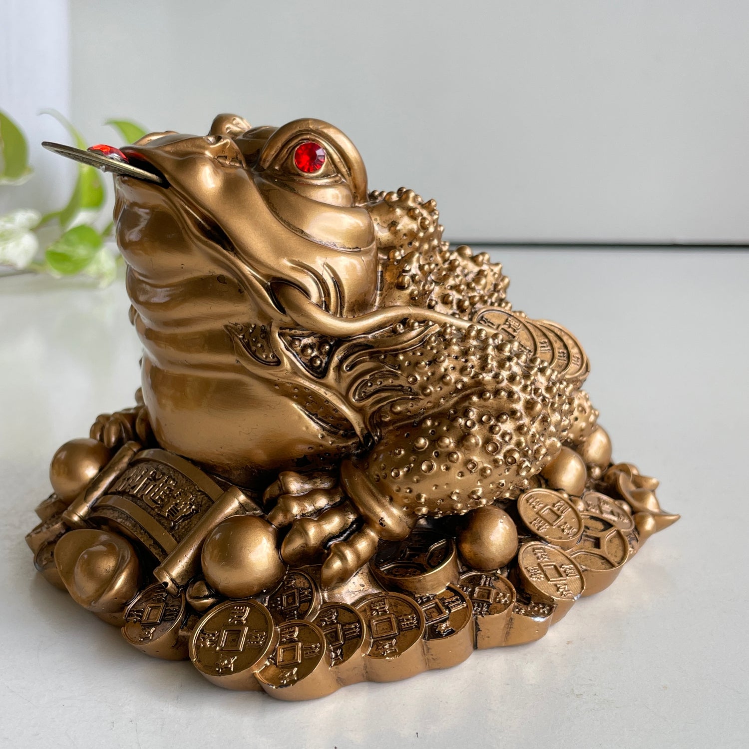 Gold Money Toad Frog 14cm 2243-3