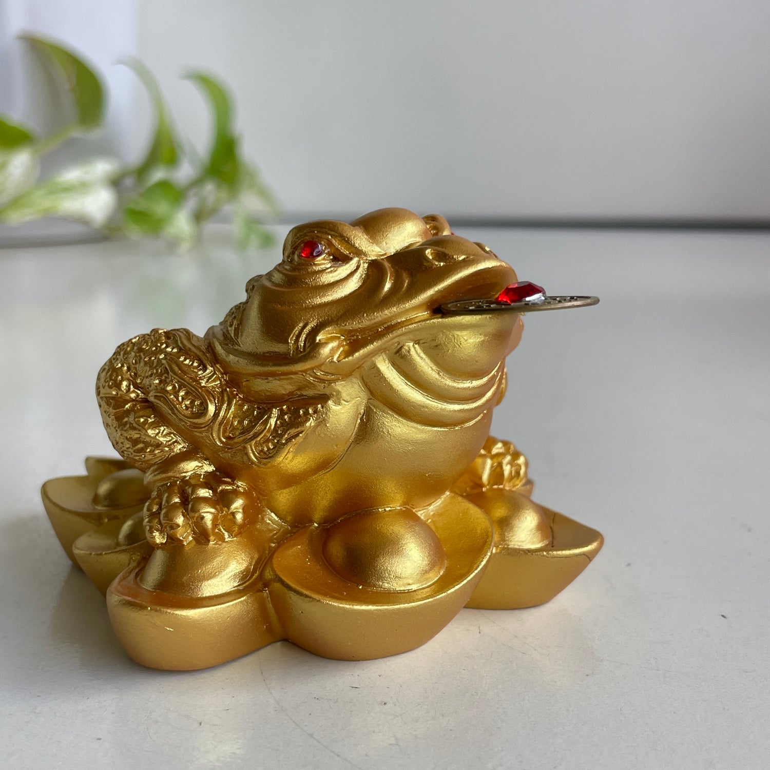 Bright Gold Money Toad Frog Ingots 7.5cm T2235-1