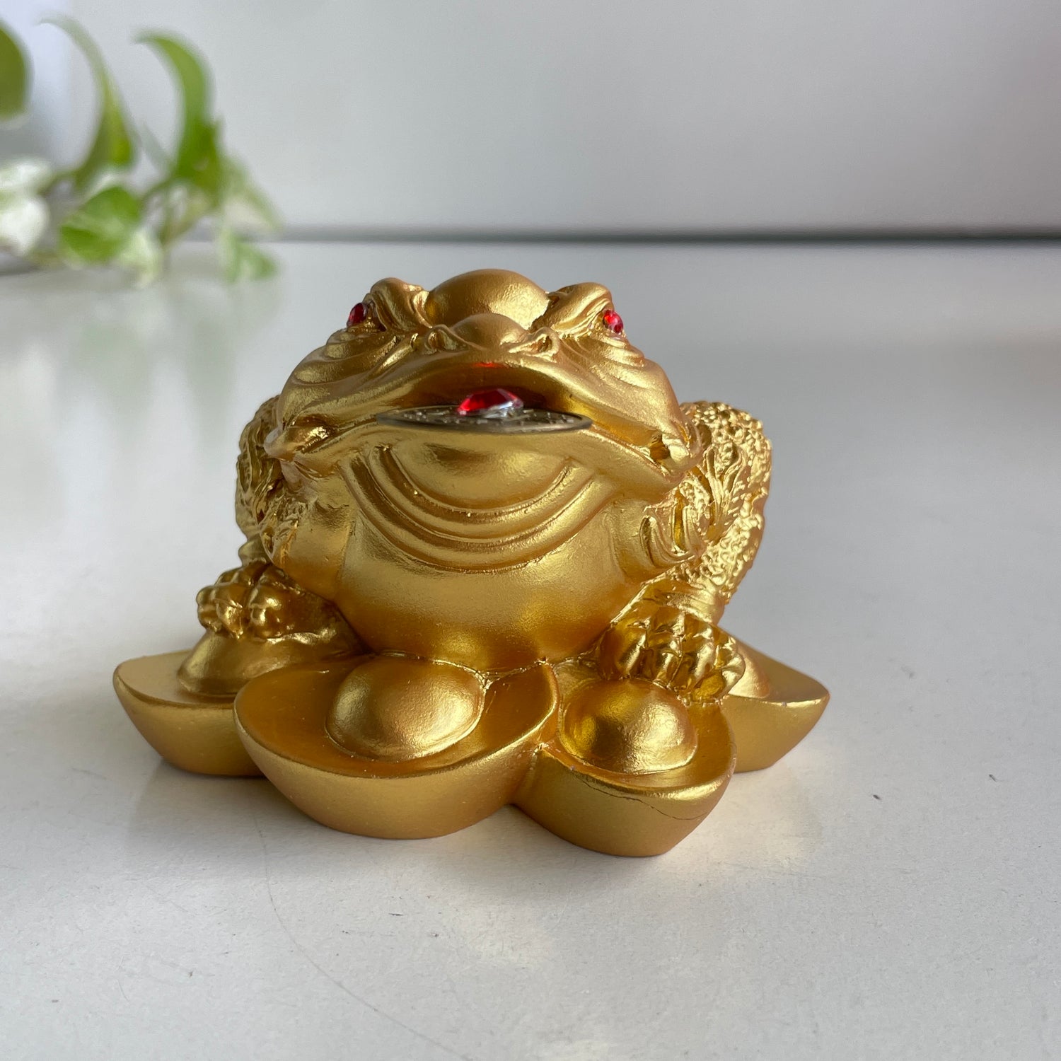 Bright Gold Money Toad Frog Ingots 7.5cm T2235-1