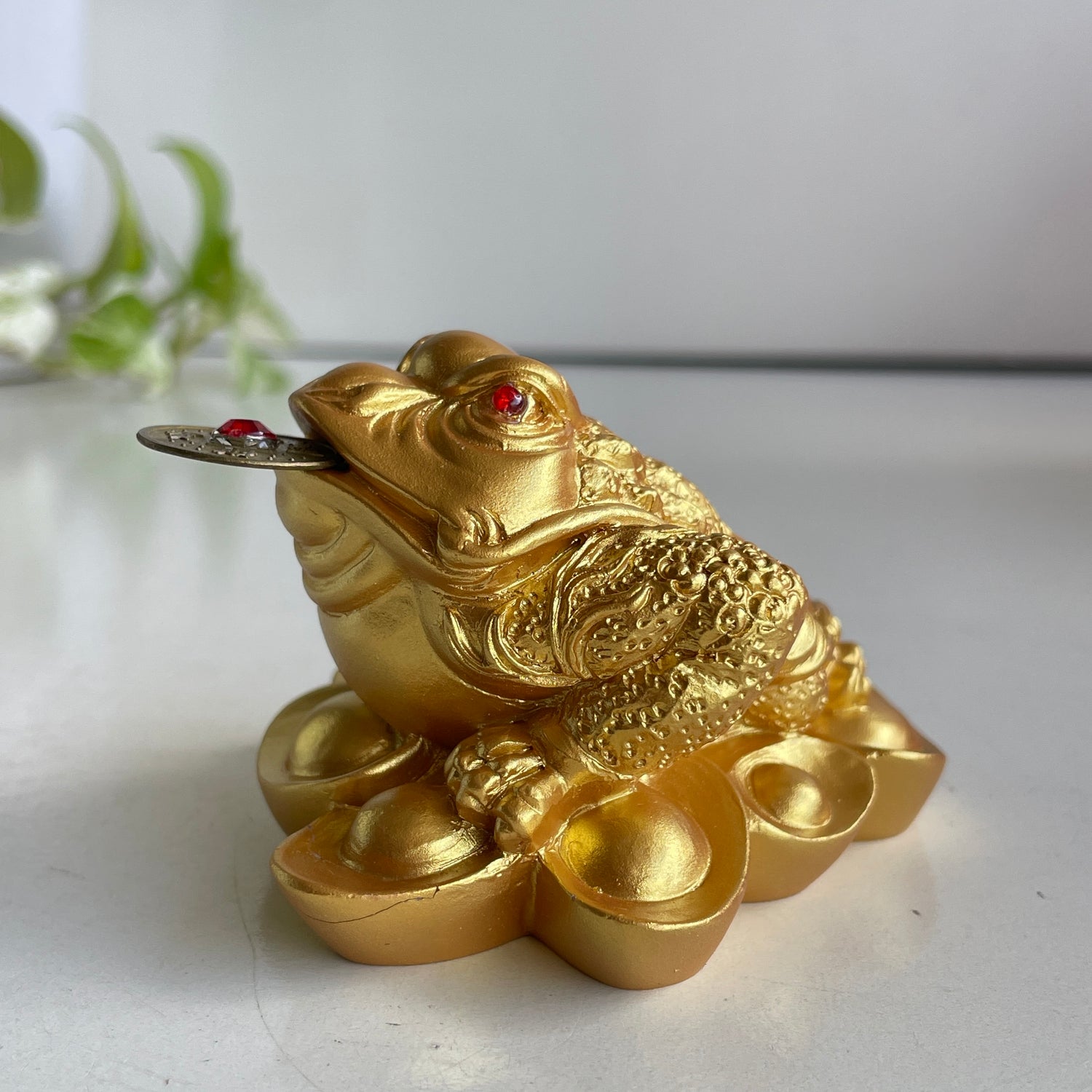 Bright Gold Money Toad Frog Ingots 7.5cm T2235-1