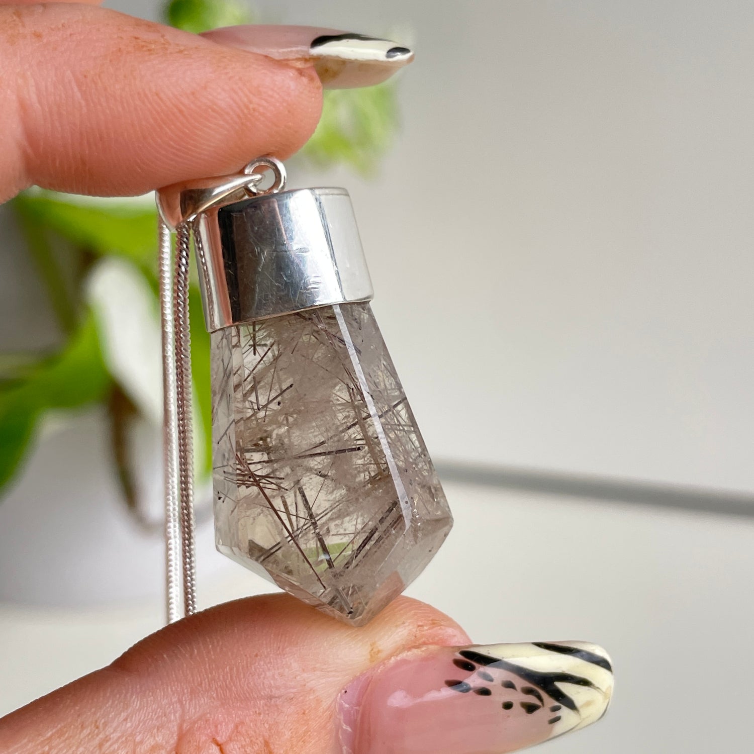 Rutilated Quartz Point Pendant