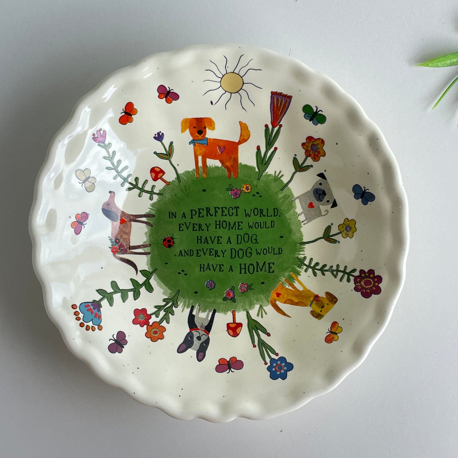 In A Perfect World Dog Plate DSH000097
