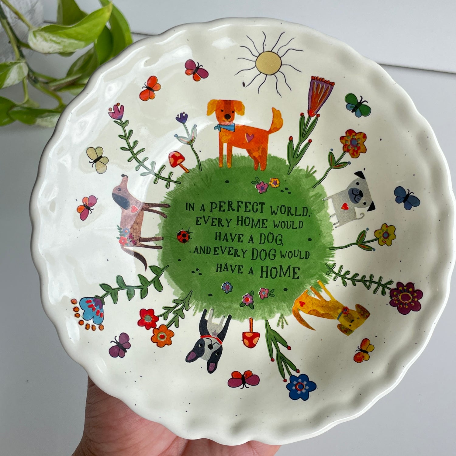 In A Perfect World Dog Plate DSH000097