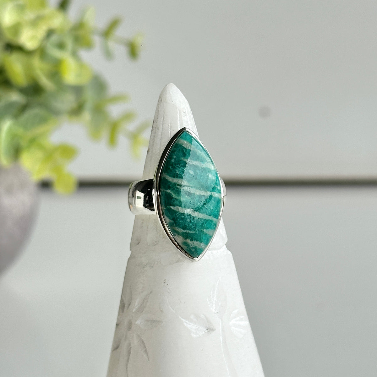 Amazonite Marquise Ring Sz7