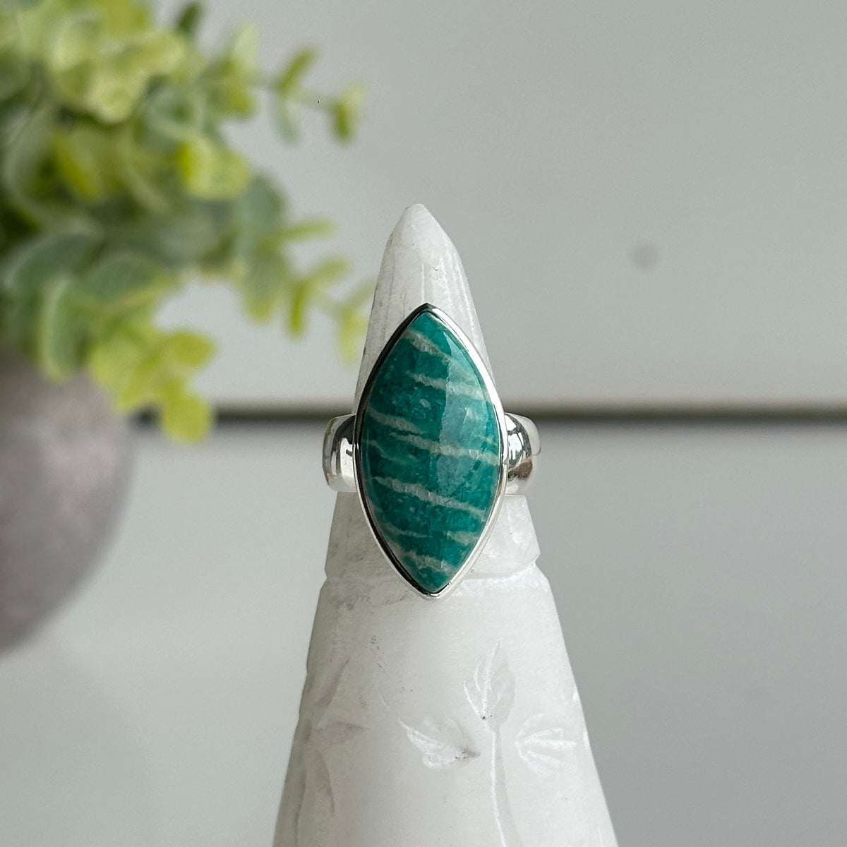 Amazonite Marquise Ring Sz7