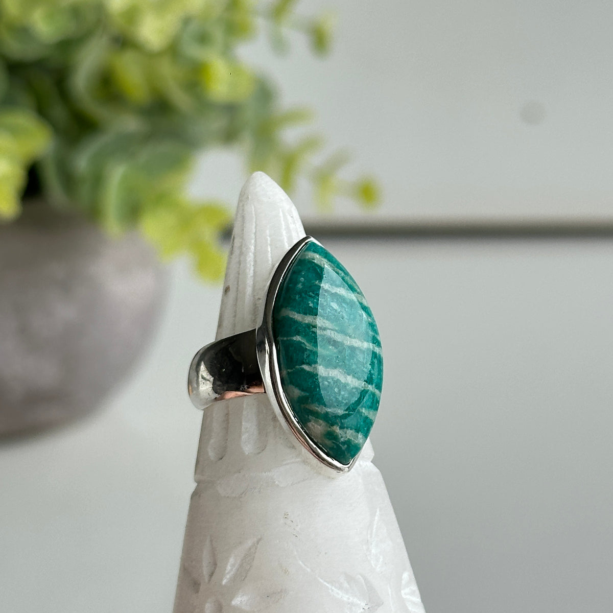 Amazonite Marquise Ring Sz7