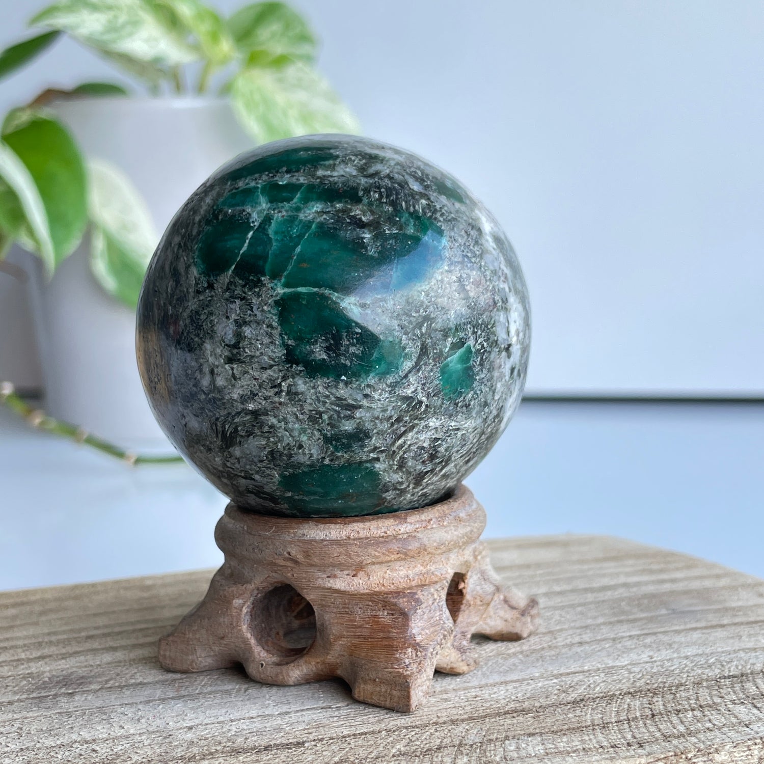 Emerald Mica 'Mutokolite' Sphere 5.8cm