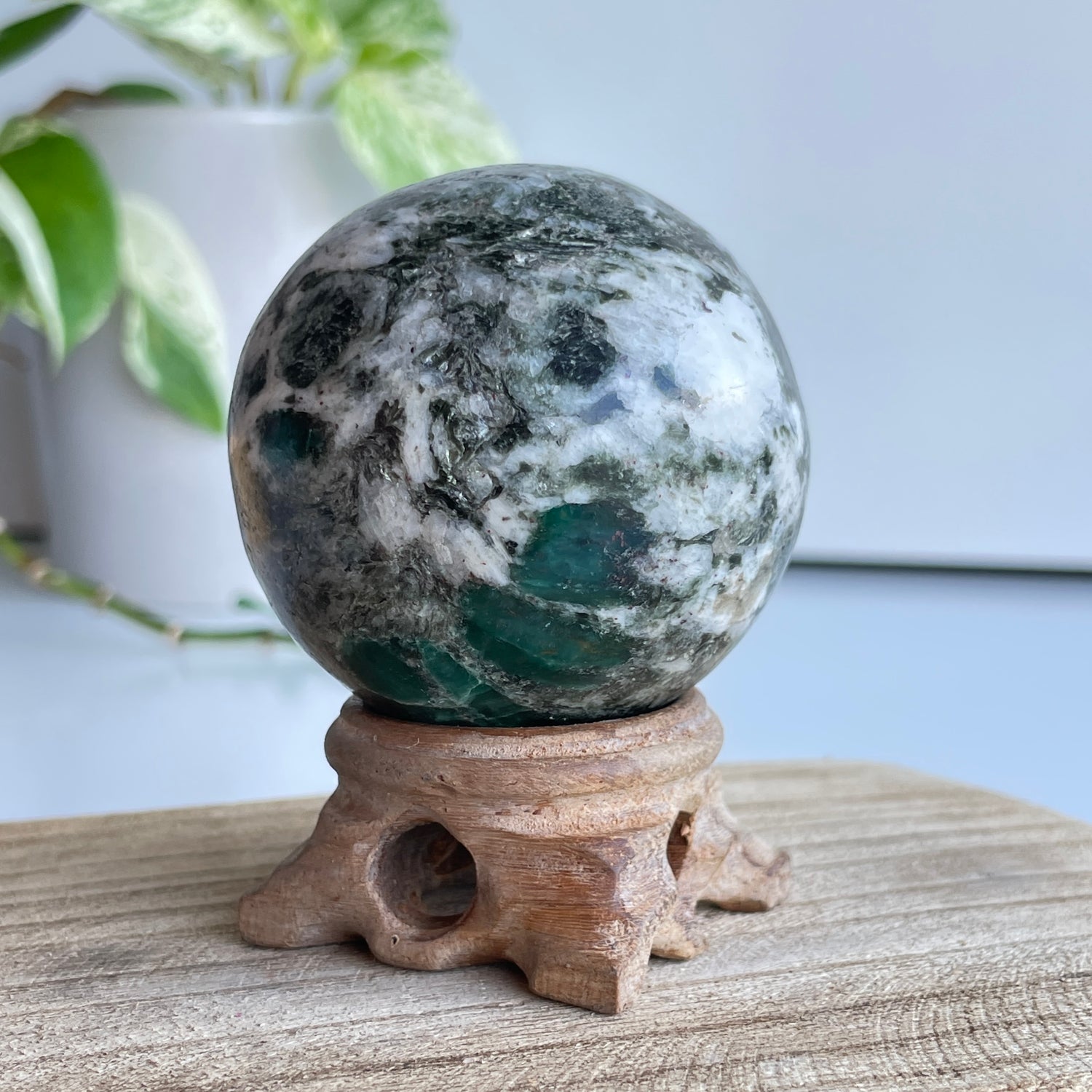 Emerald Mica 'Mutokolite' Sphere 5.8cm