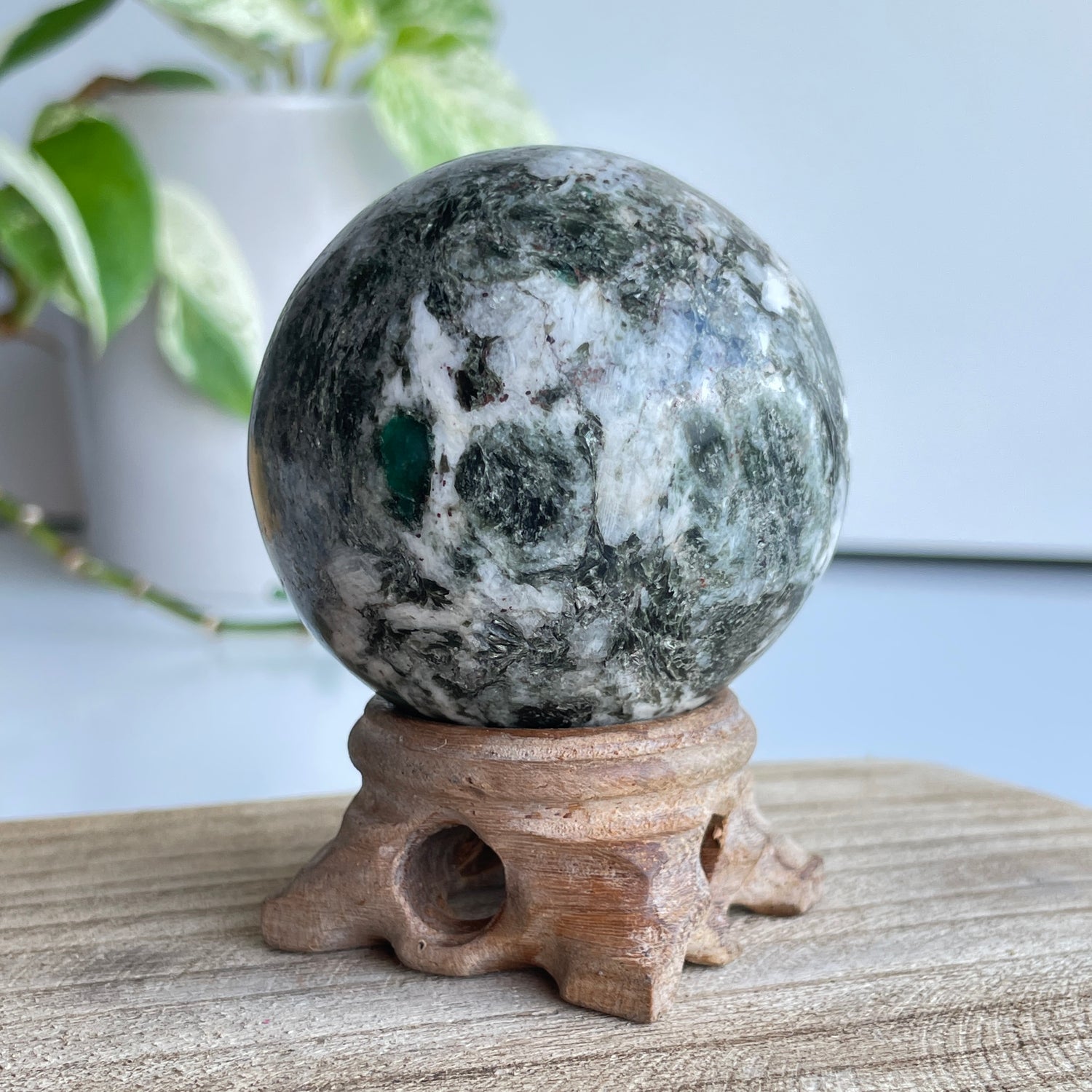Emerald Mica 'Mutokolite' Sphere 5.8cm