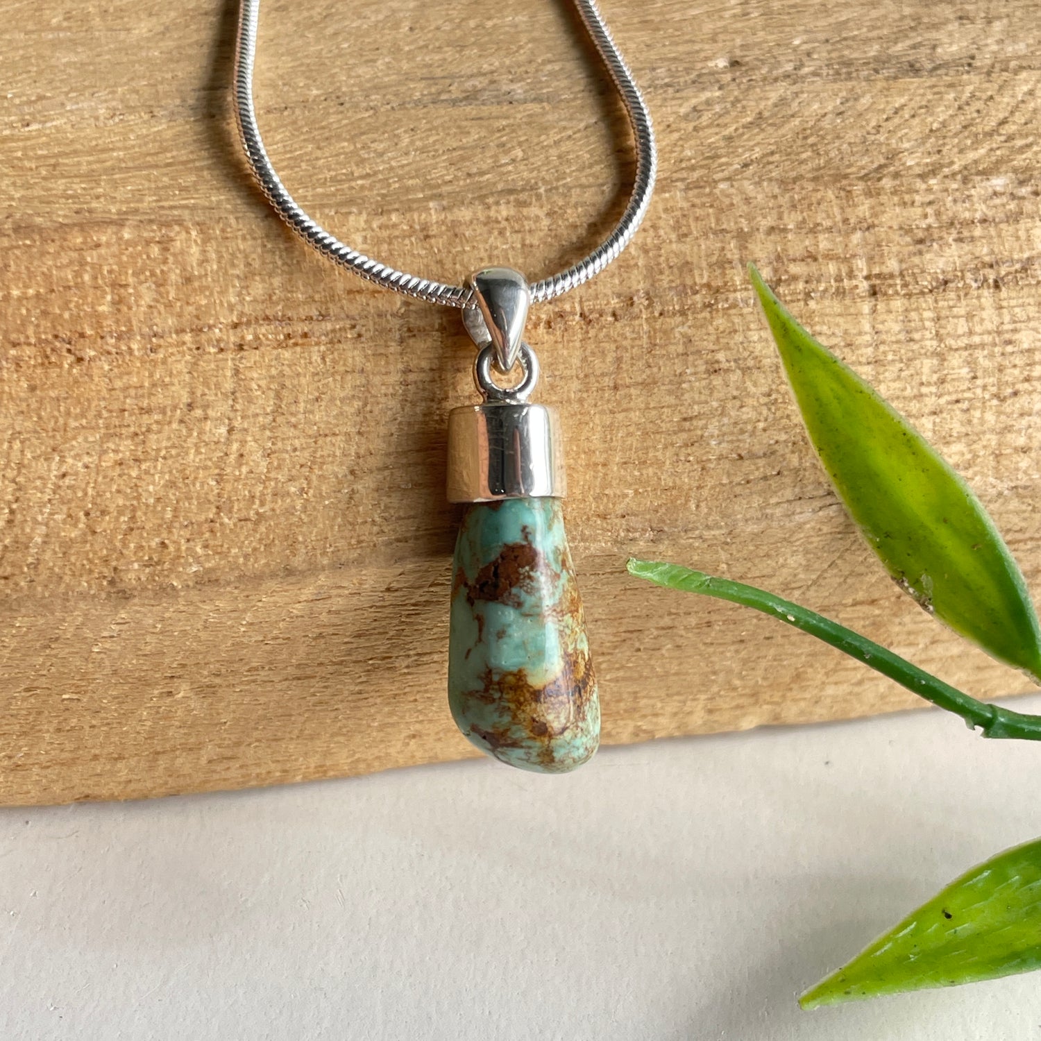 Turquoise Freeform Pendant