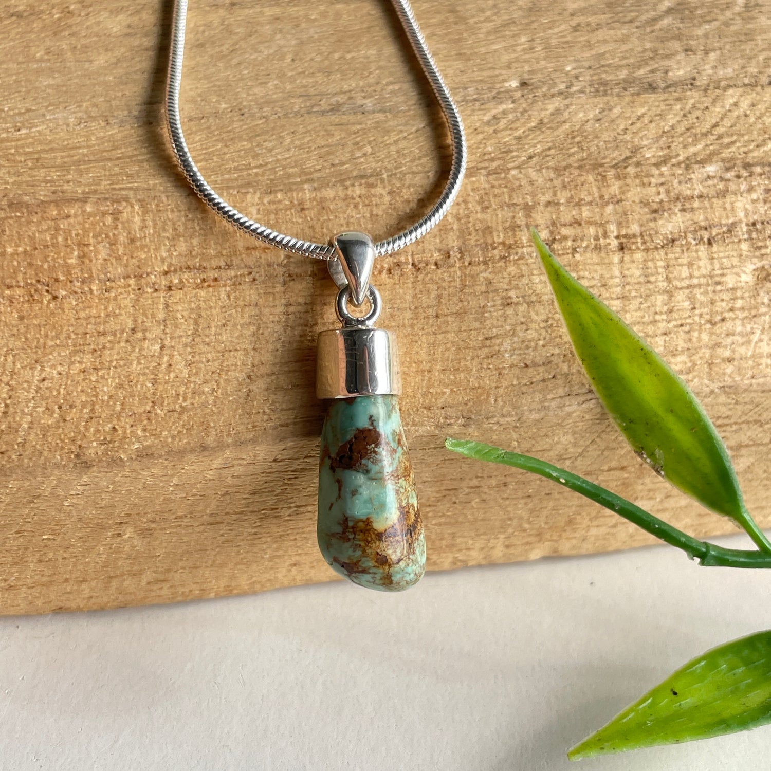 Turquoise Freeform Pendant