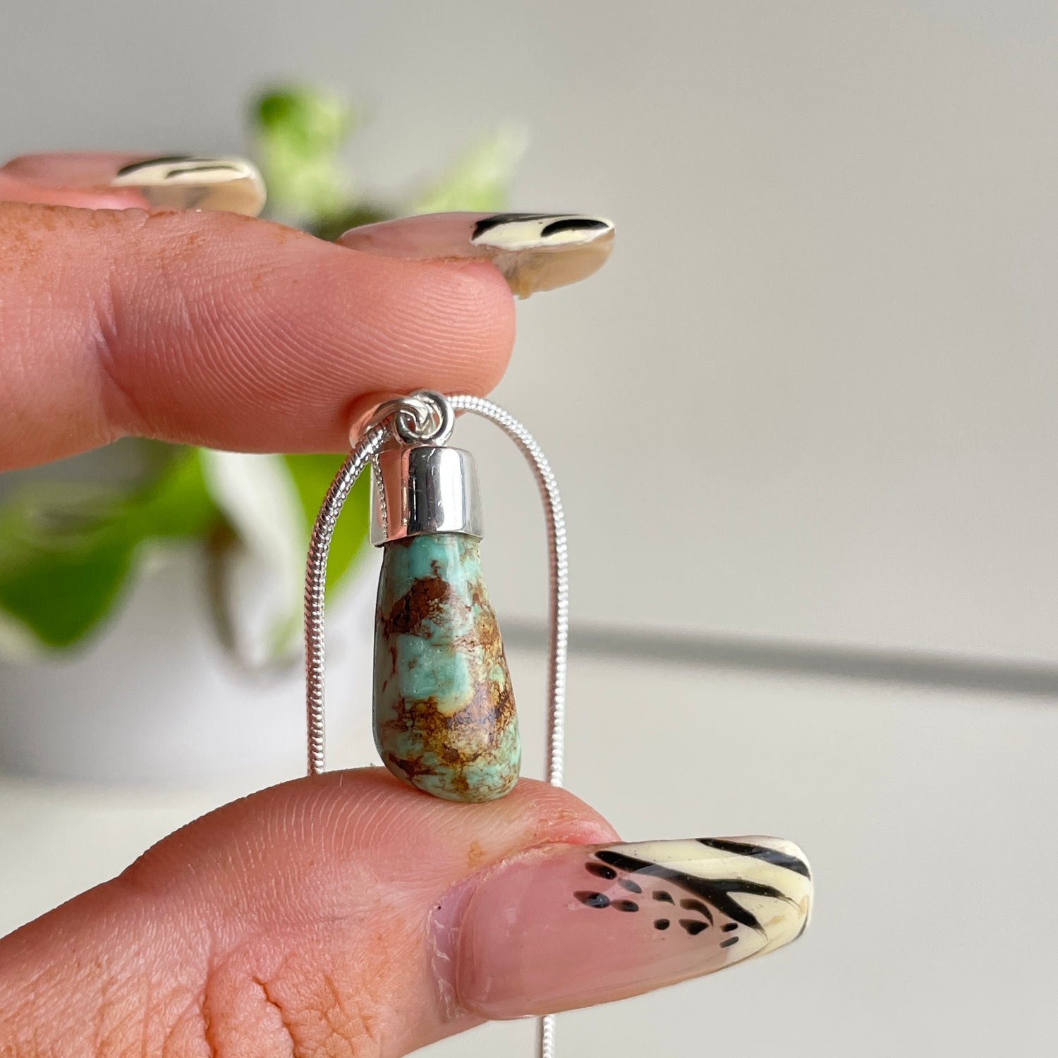 Turquoise Freeform Pendant