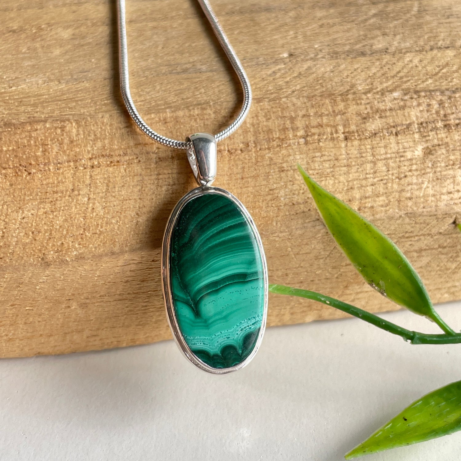 Malachite Oval Pendant