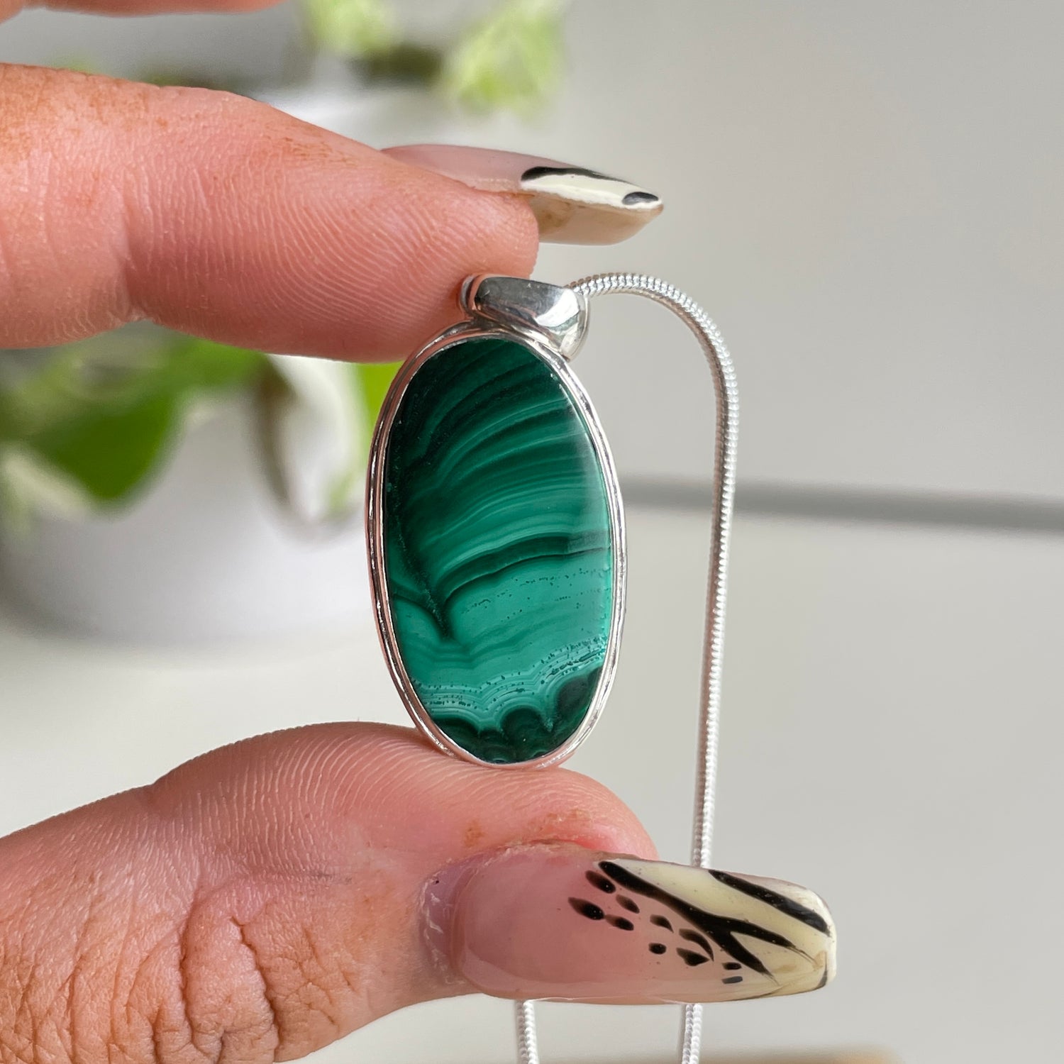 Malachite Oval Pendant