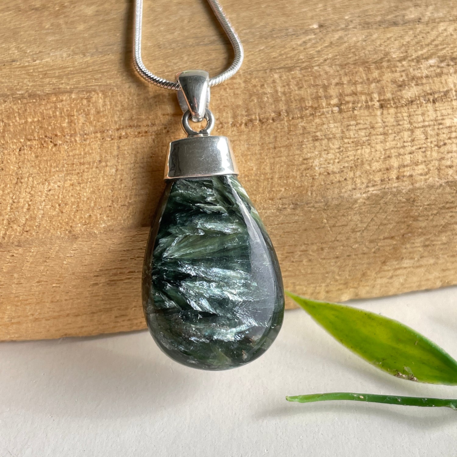 Seraphanite Teardrop Pendant