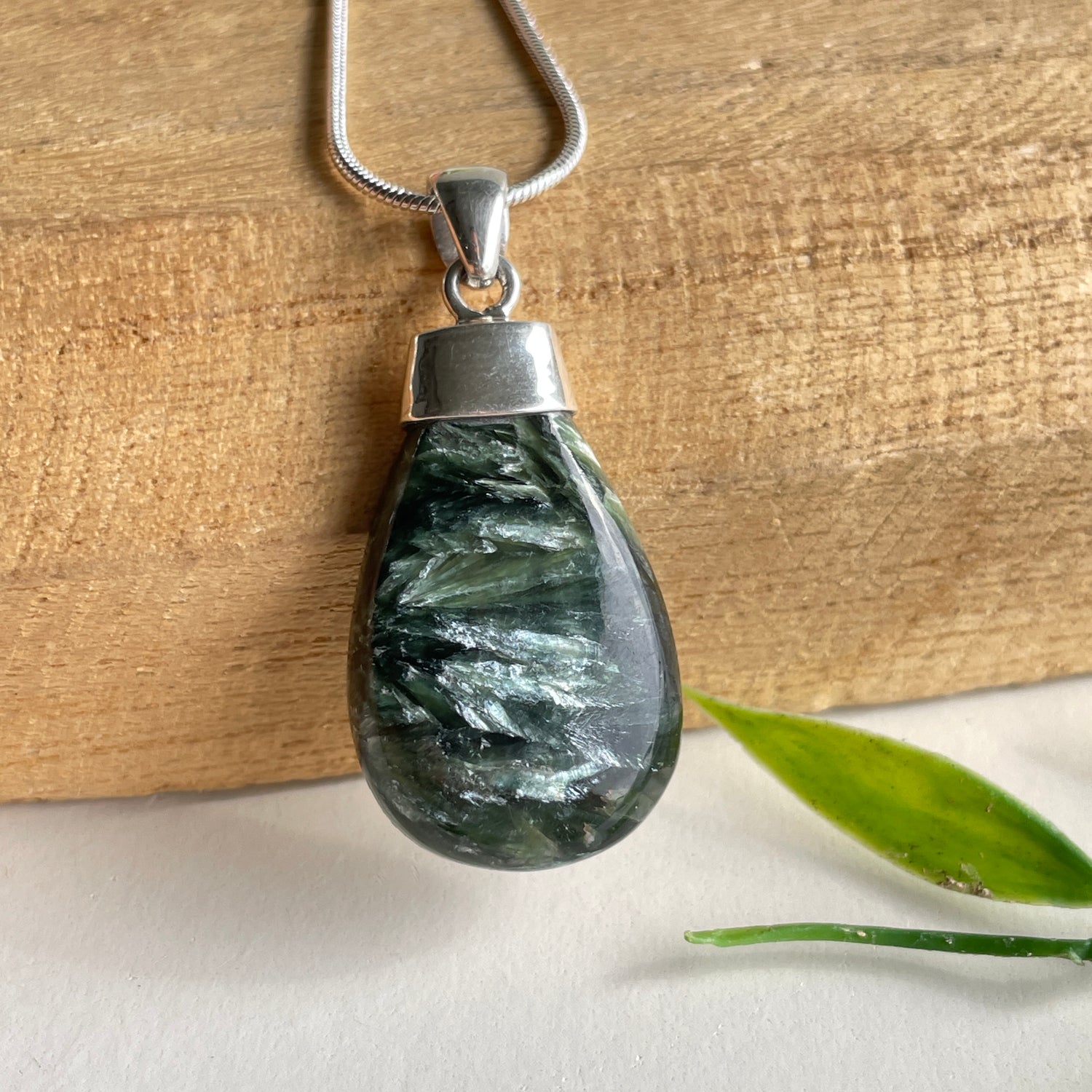Seraphanite Teardrop Pendant