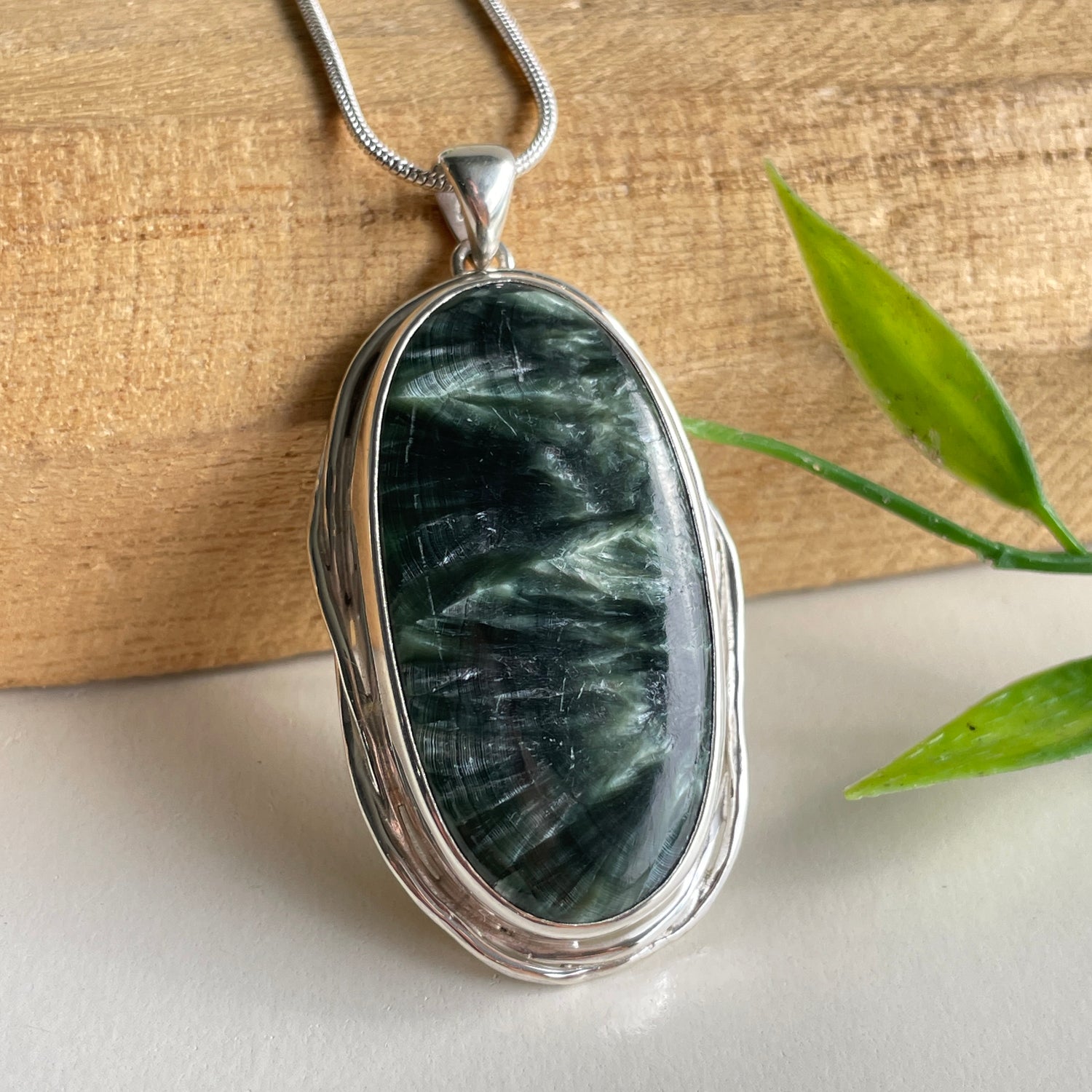 Seraphinite Oval Pendant