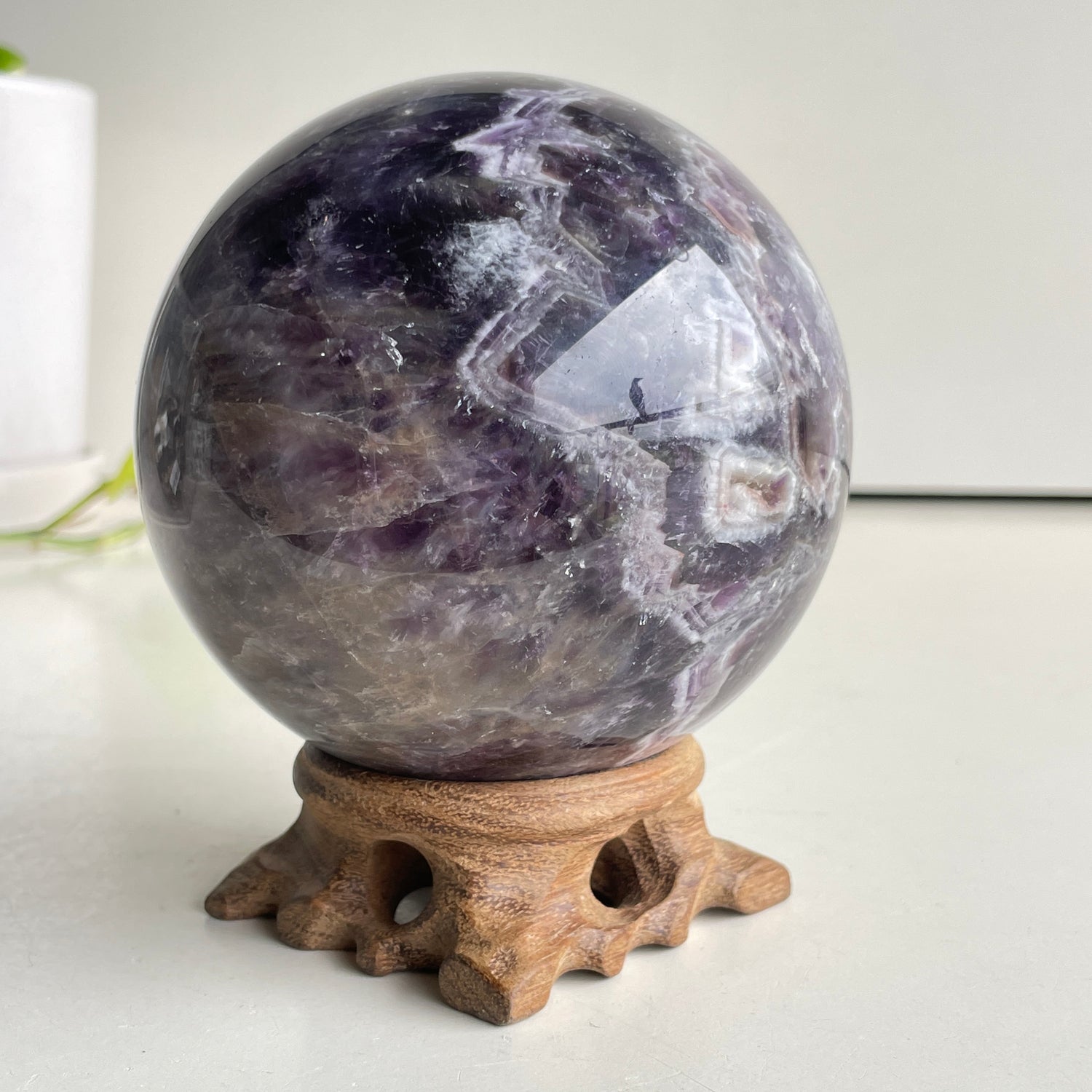 Chevron Amethyst Sphere 9.6cm