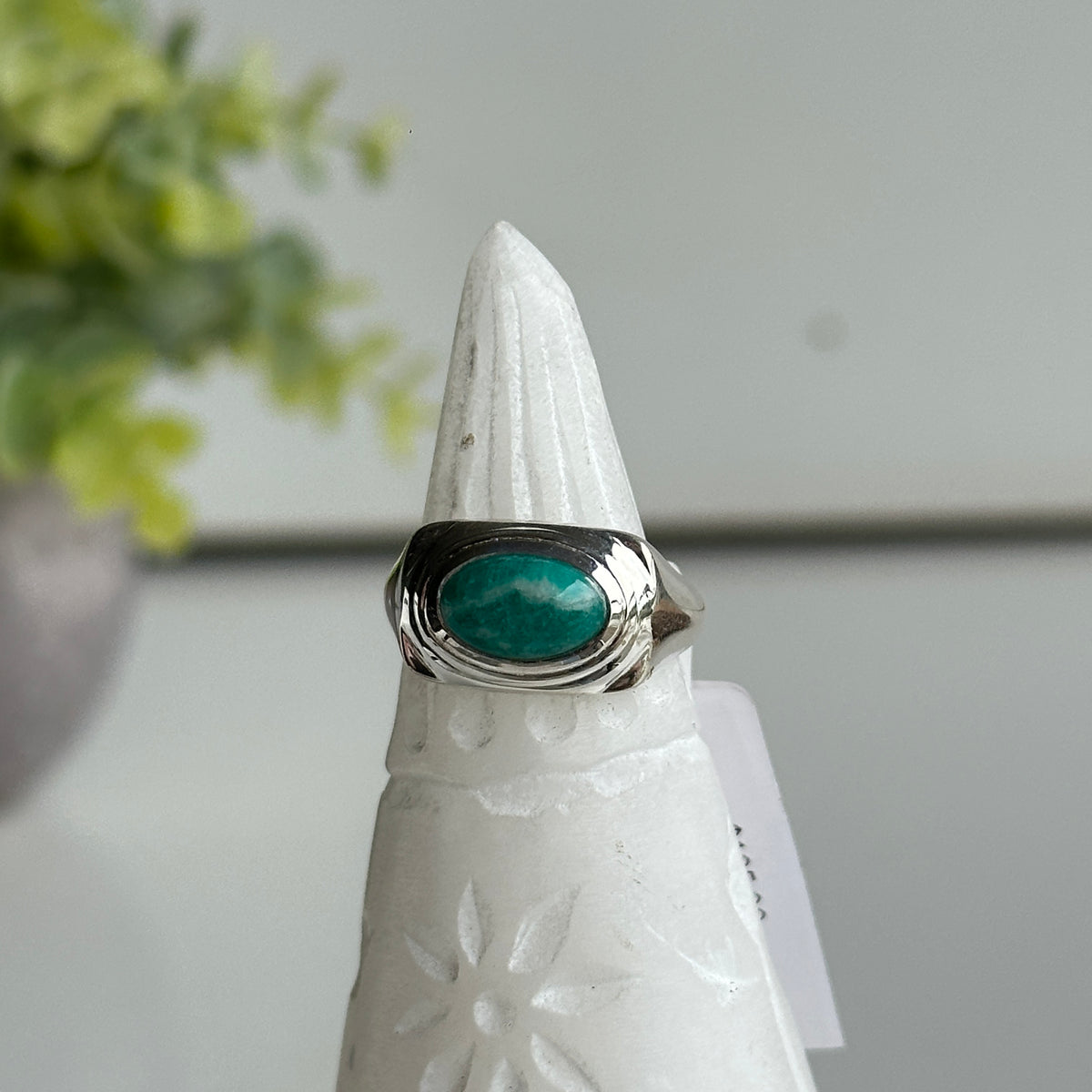 Amazonite Oval Ring Sz7.5