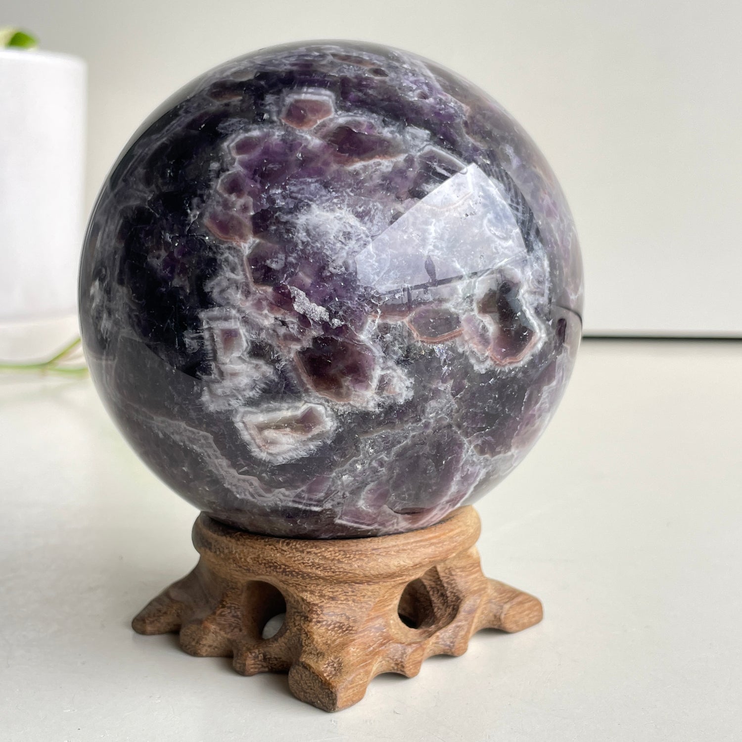 Chevron Amethyst Sphere 9.6cm