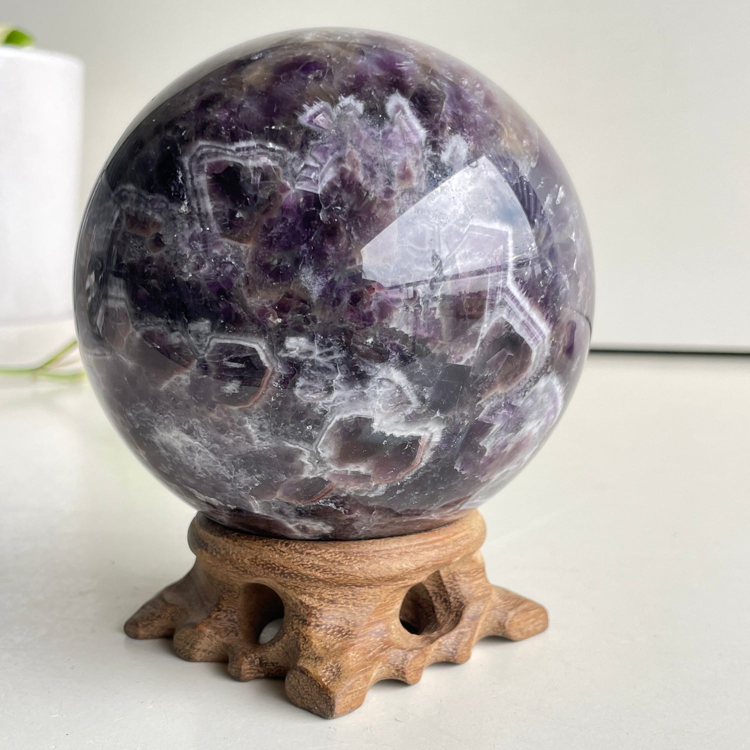 Chevron Amethyst Sphere 9.6cm