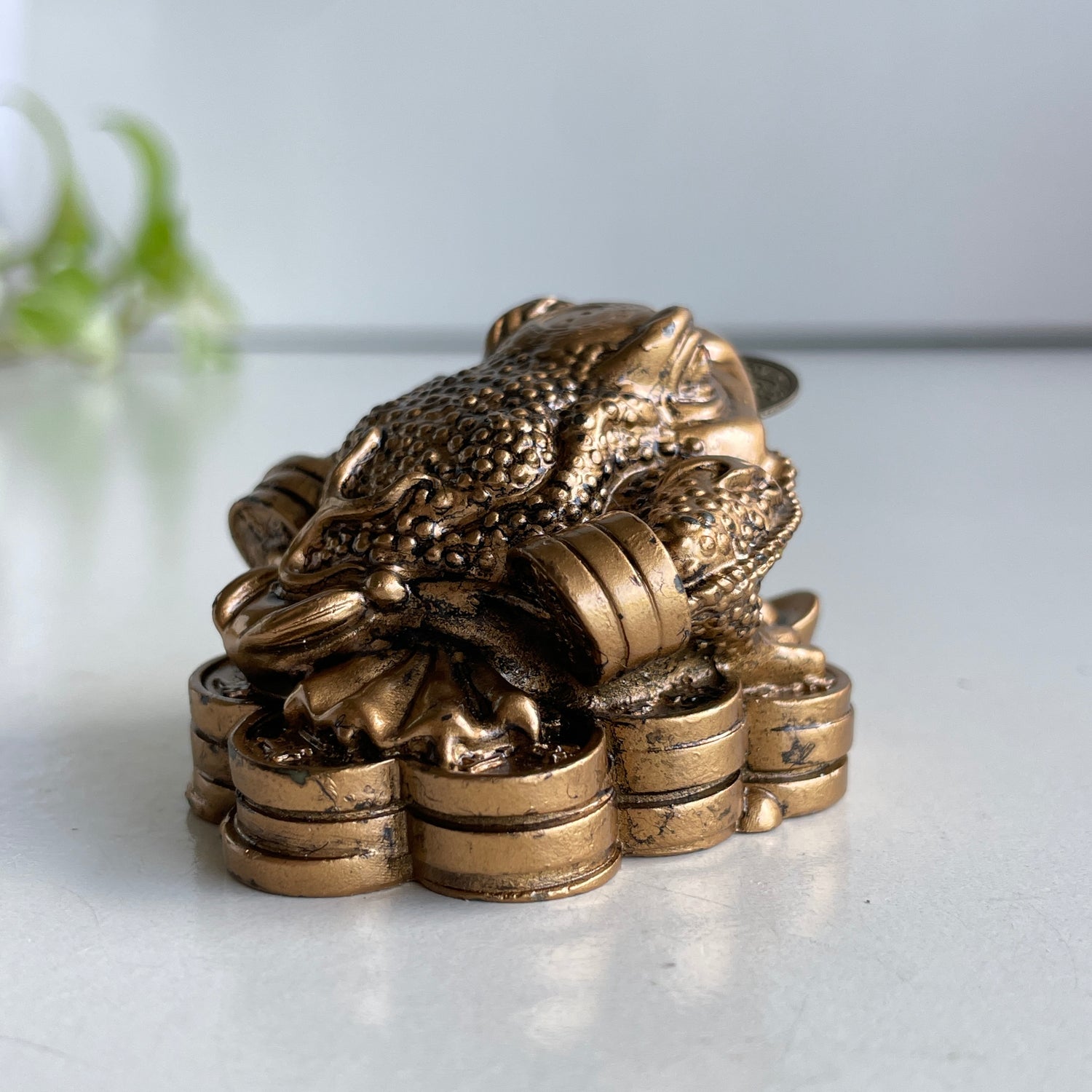 Gold Money Toad Frog 5.5cm Q2239