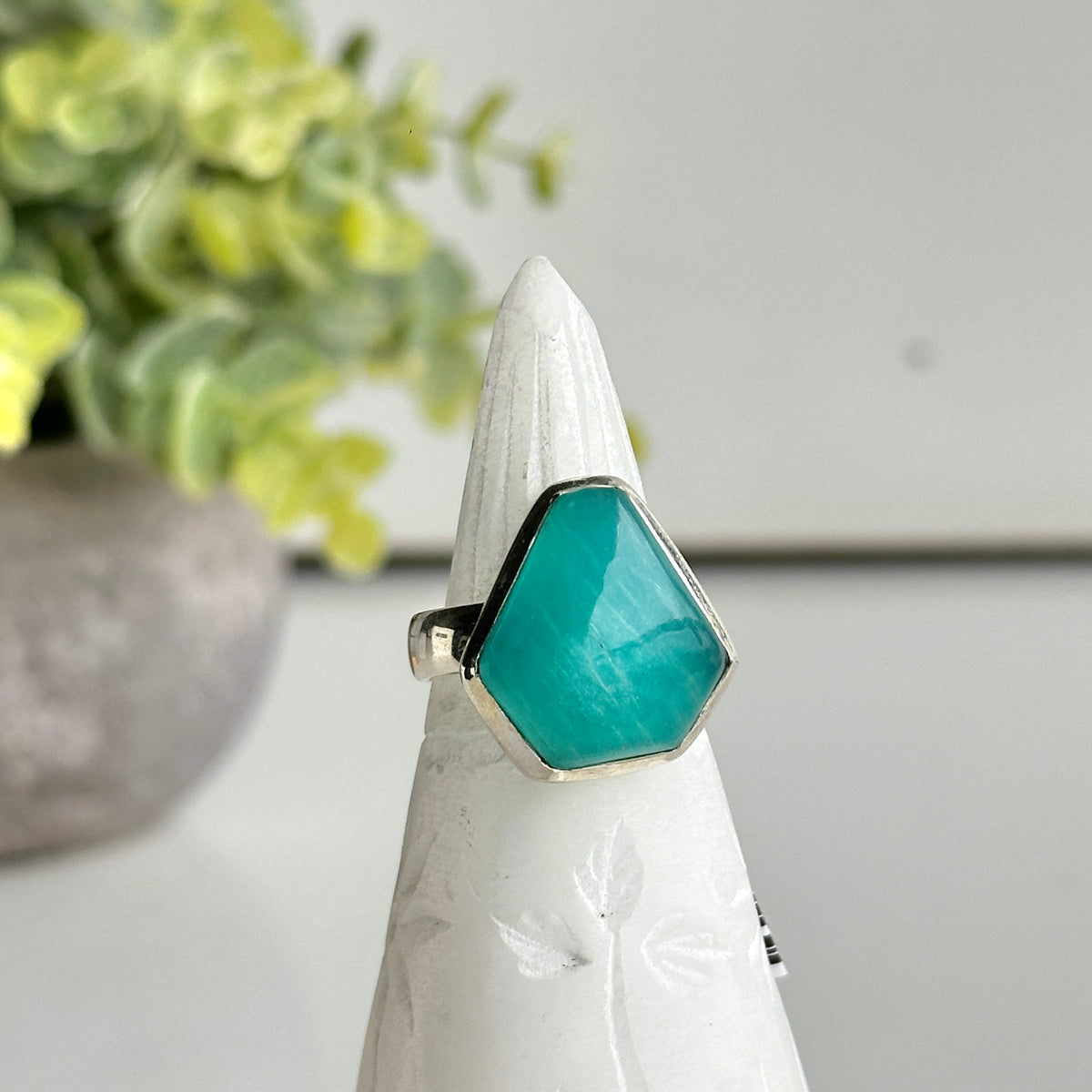 Amazonite Ring Sz9