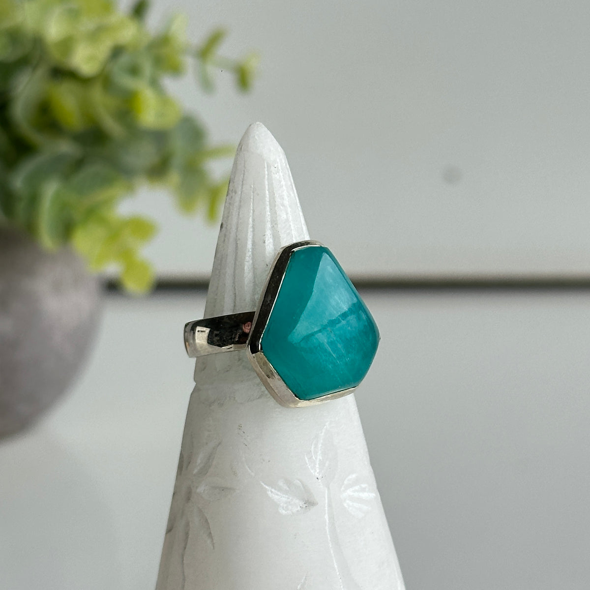 Amazonite Ring Sz9