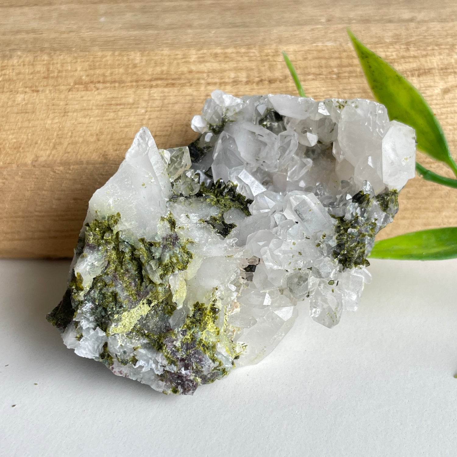 Epidote & Quartz Cluster 38g - High Quality