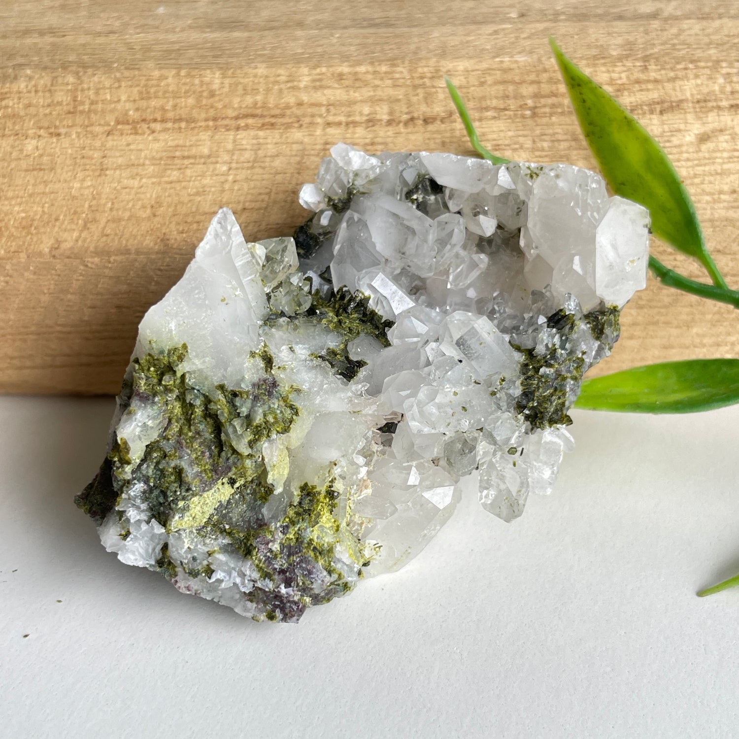 Epidote & Quartz Cluster 38g - High Quality