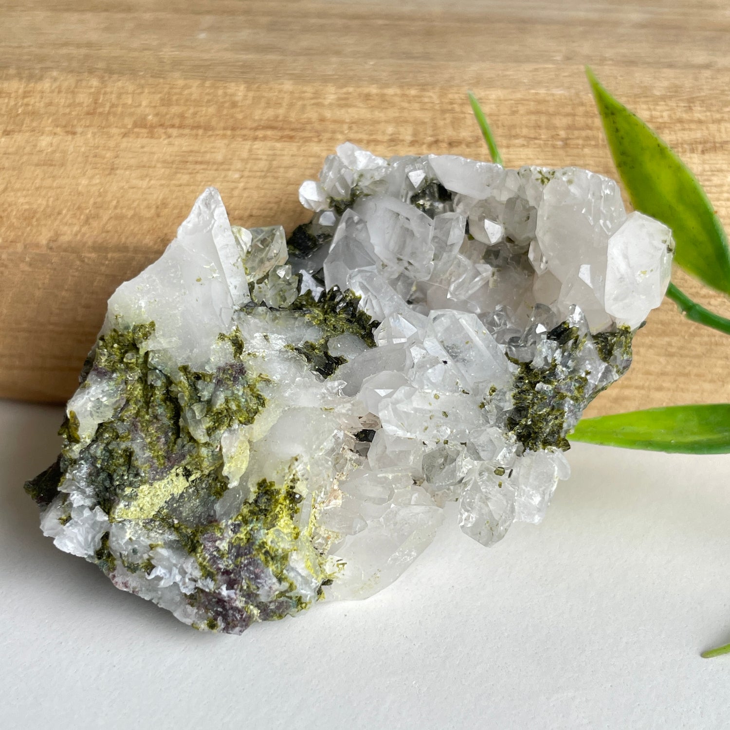 Epidote & Quartz Cluster 38g - High Quality