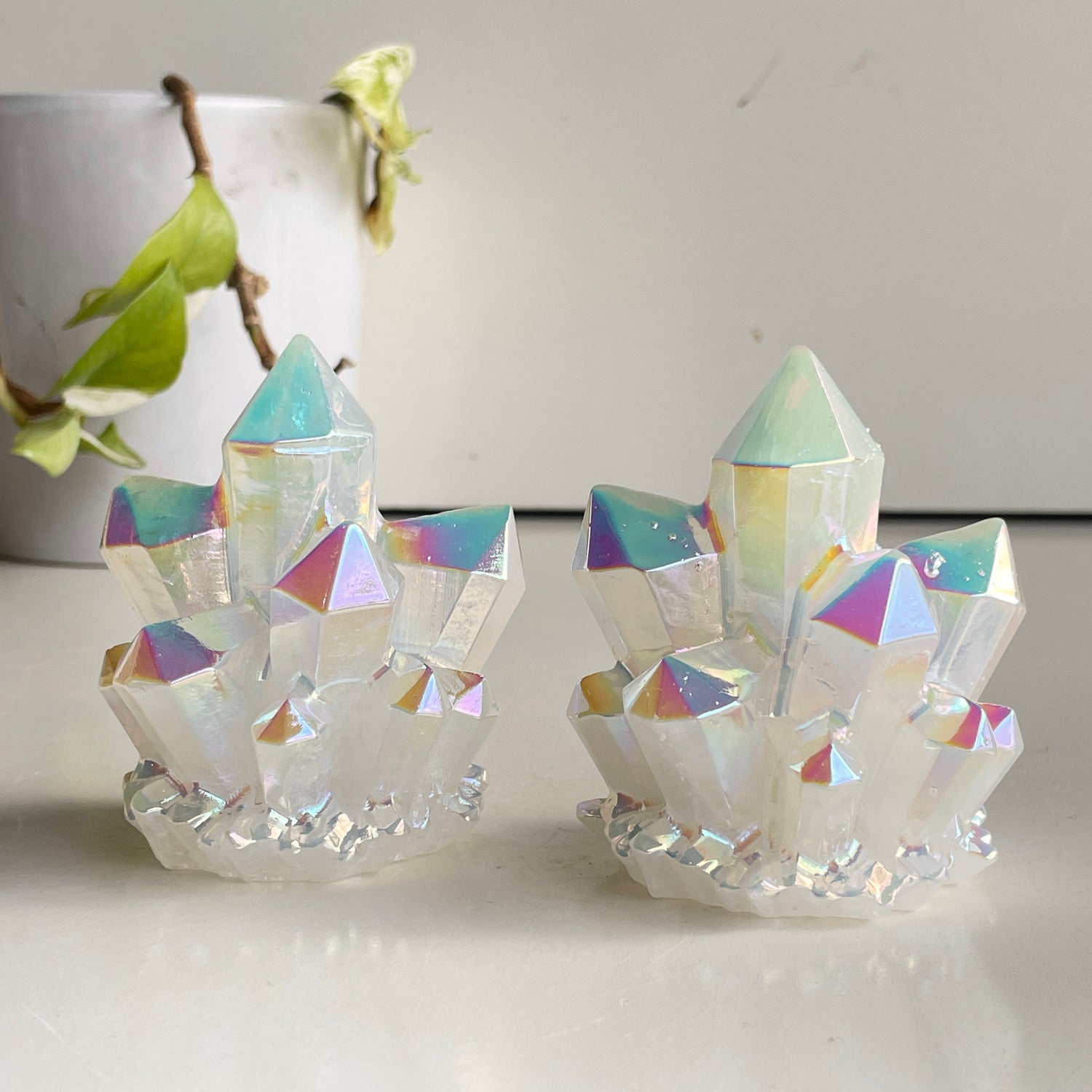 Opal Aura Cluster Carving