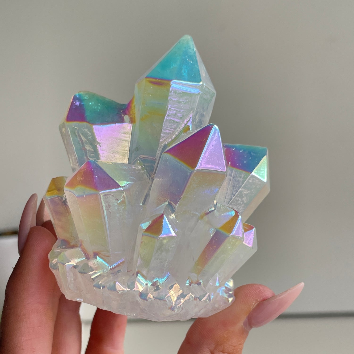Opal Aura Cluster Carving