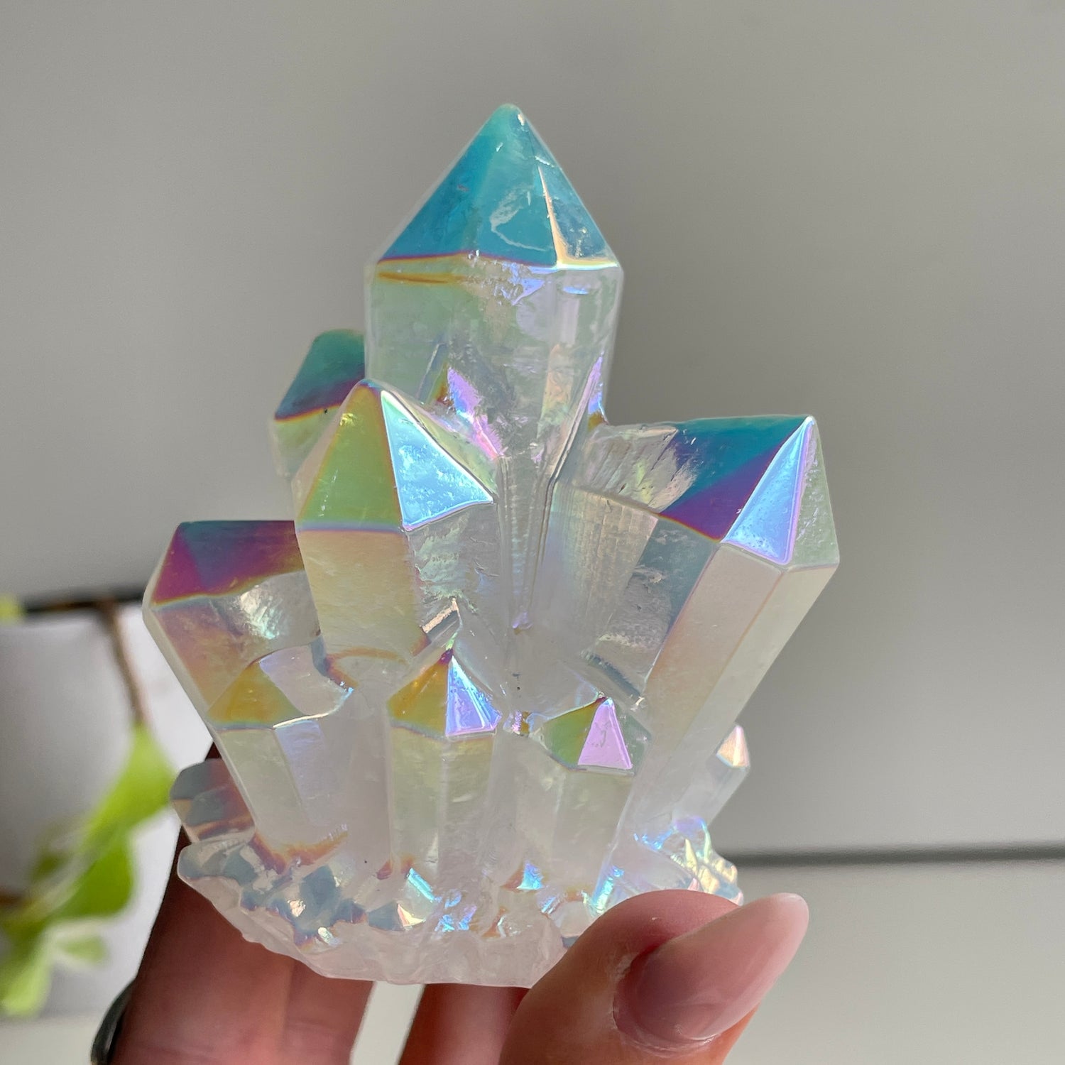 Opal Aura Cluster Carving