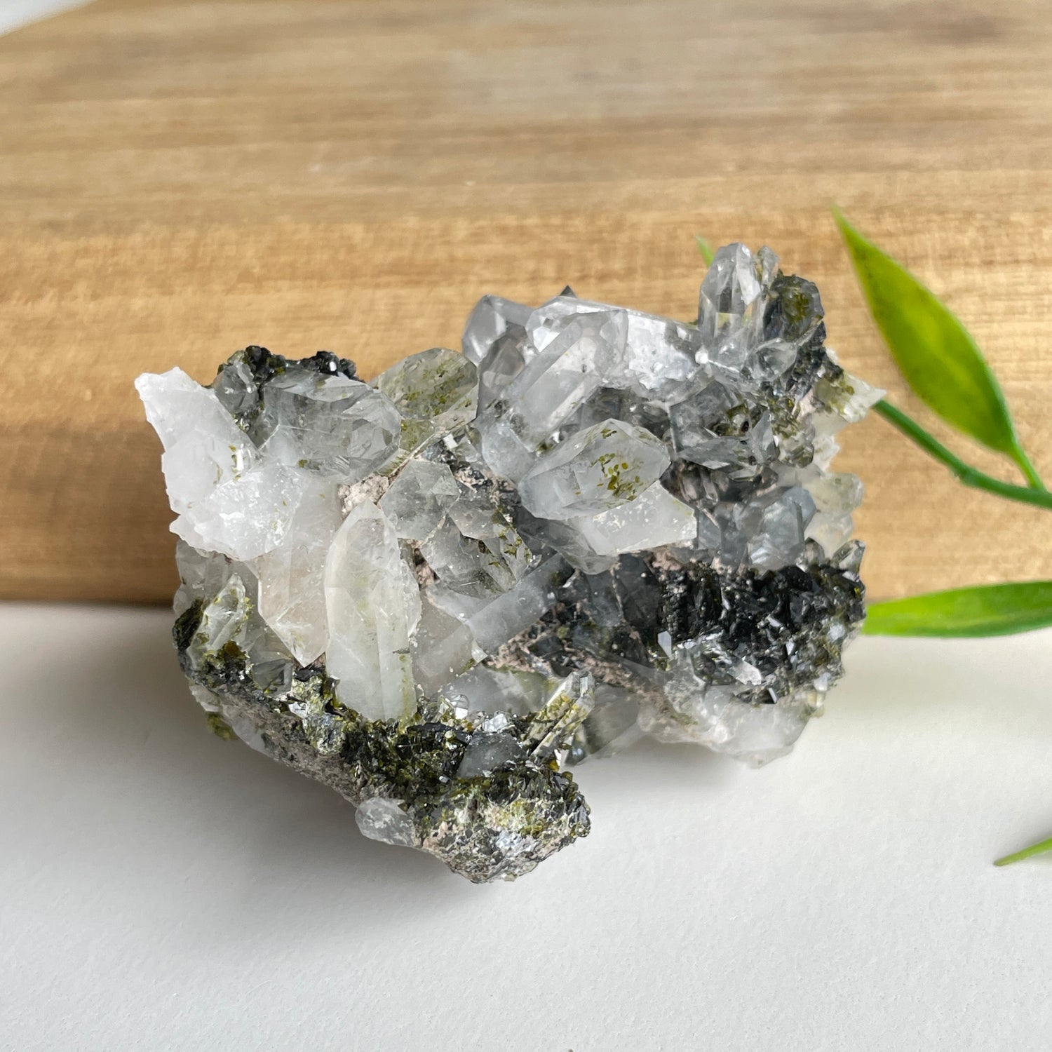 Epidote & Quartz Cluster 70g - High Quality