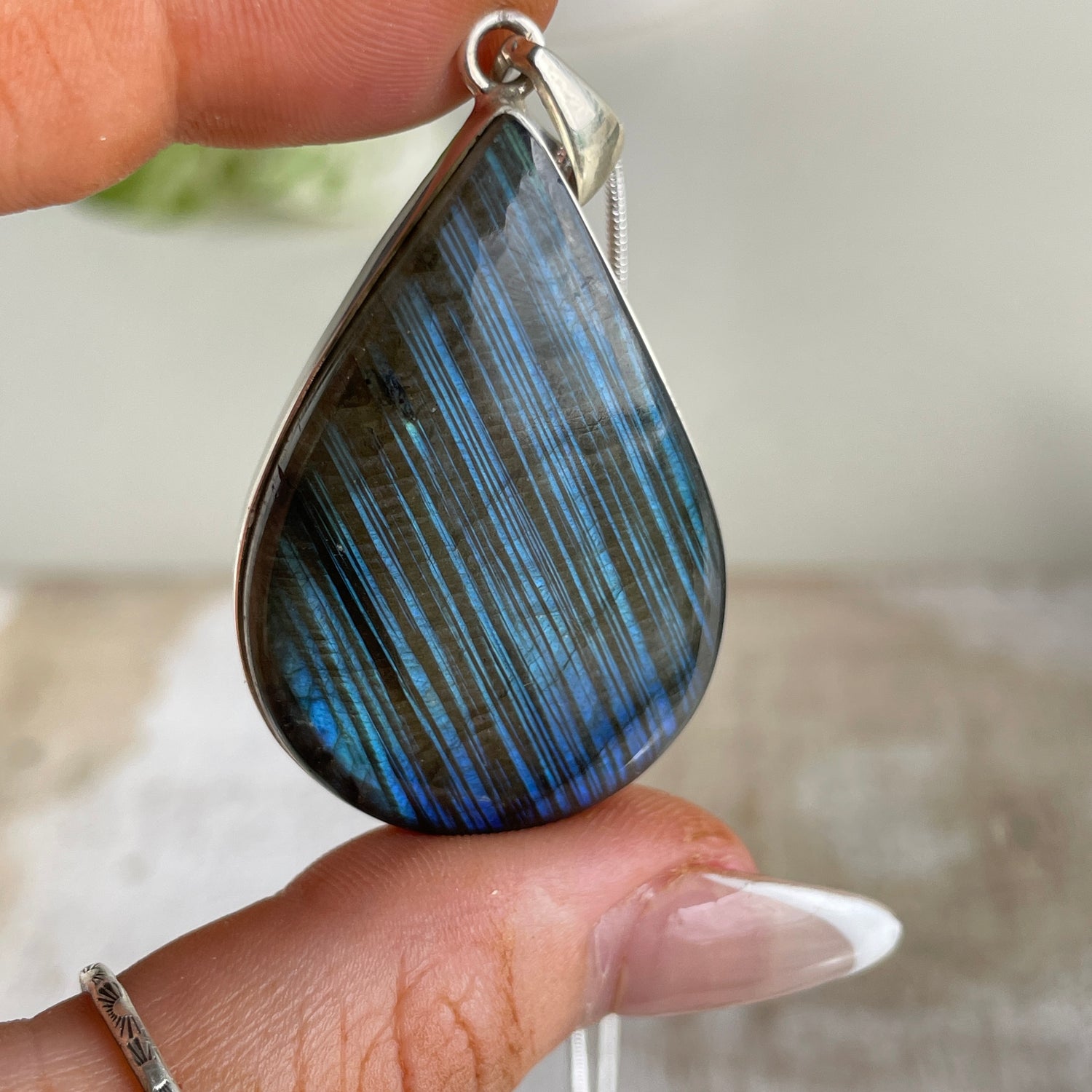 Labradorite Teardrop Pendant
